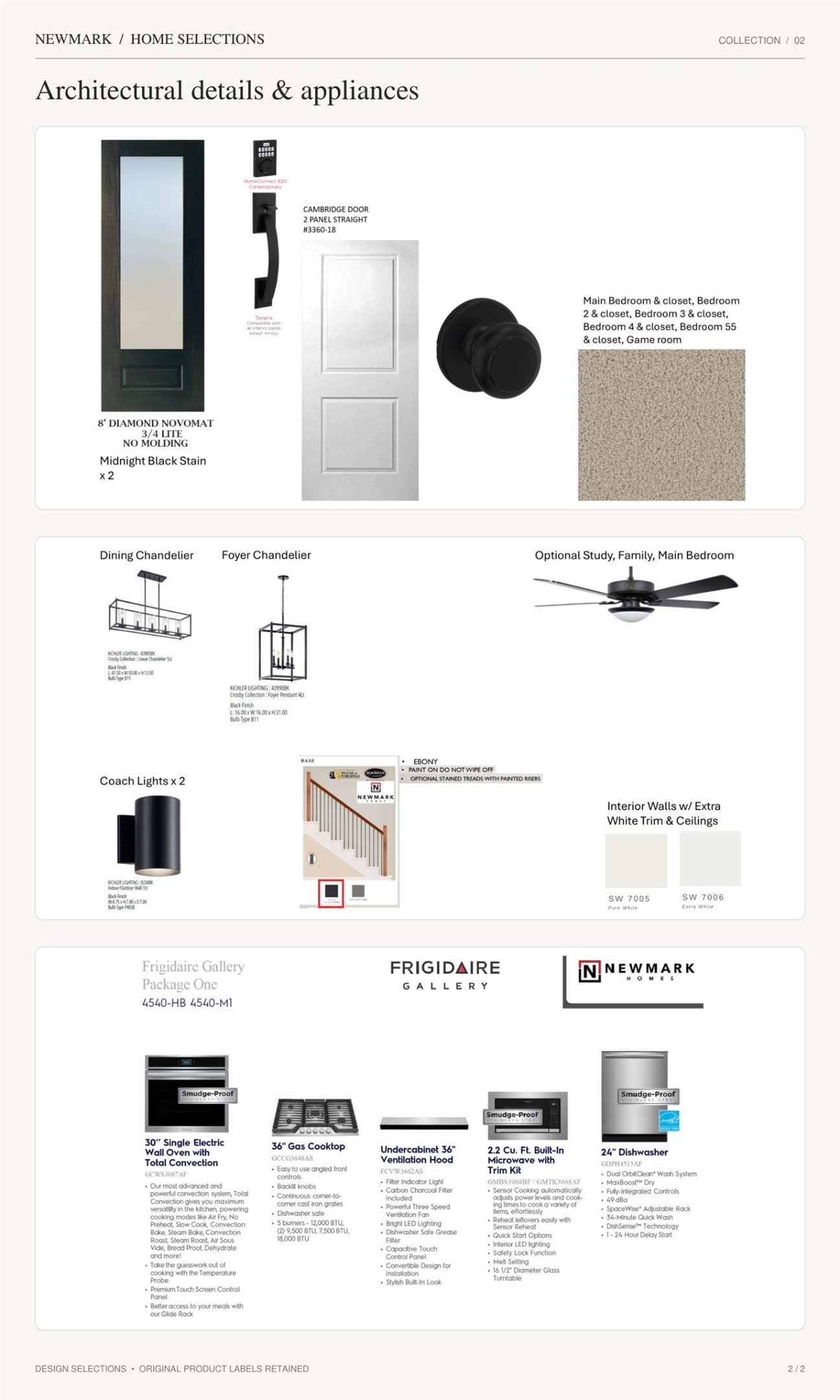 Interior selections