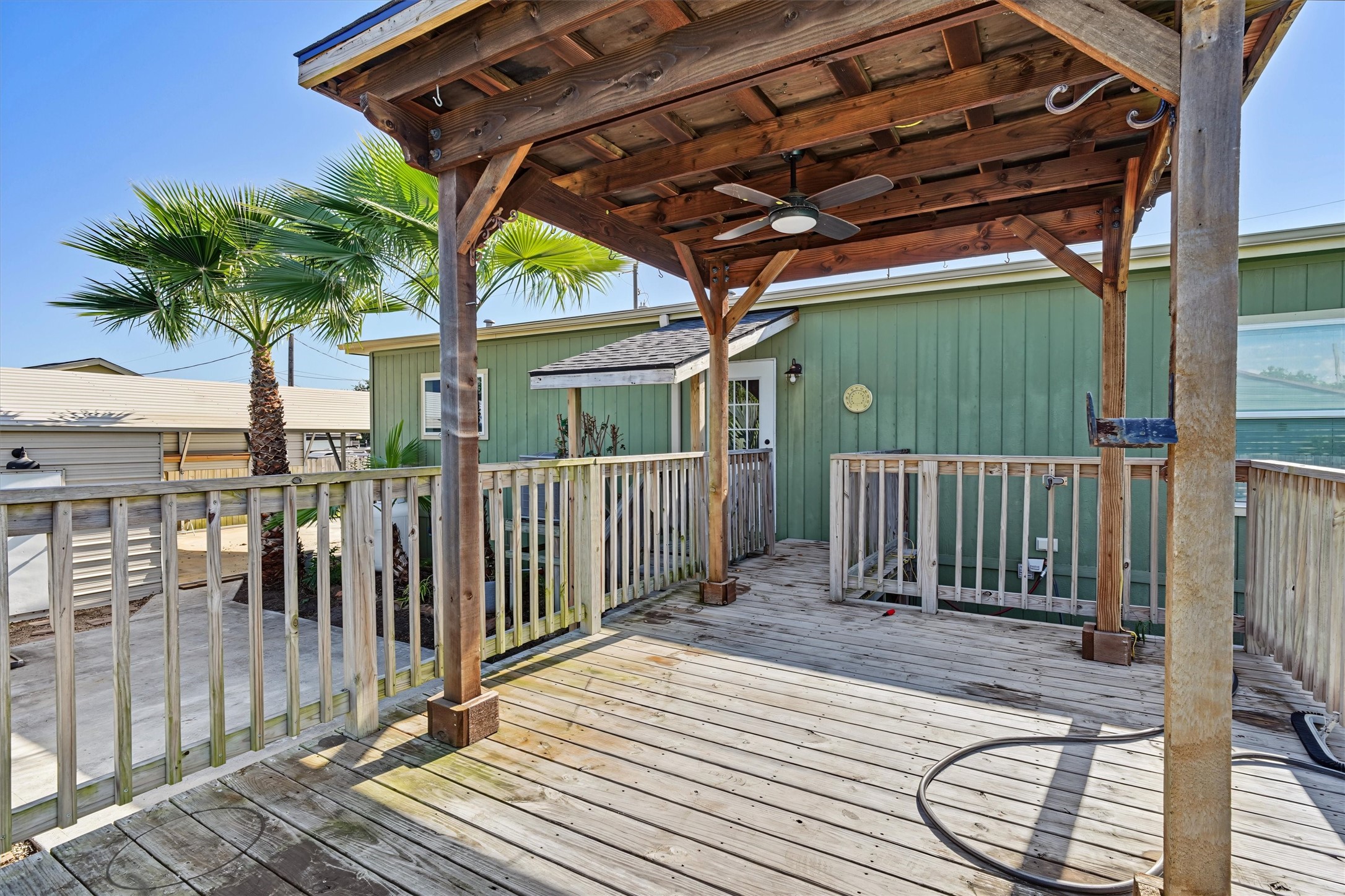 Plenty of room for outdoor furniture on the covered deck