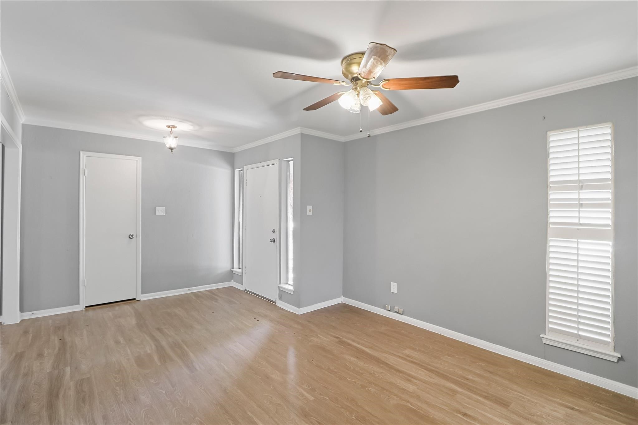 Walk into the home and immediately to the left is the formal dining area.