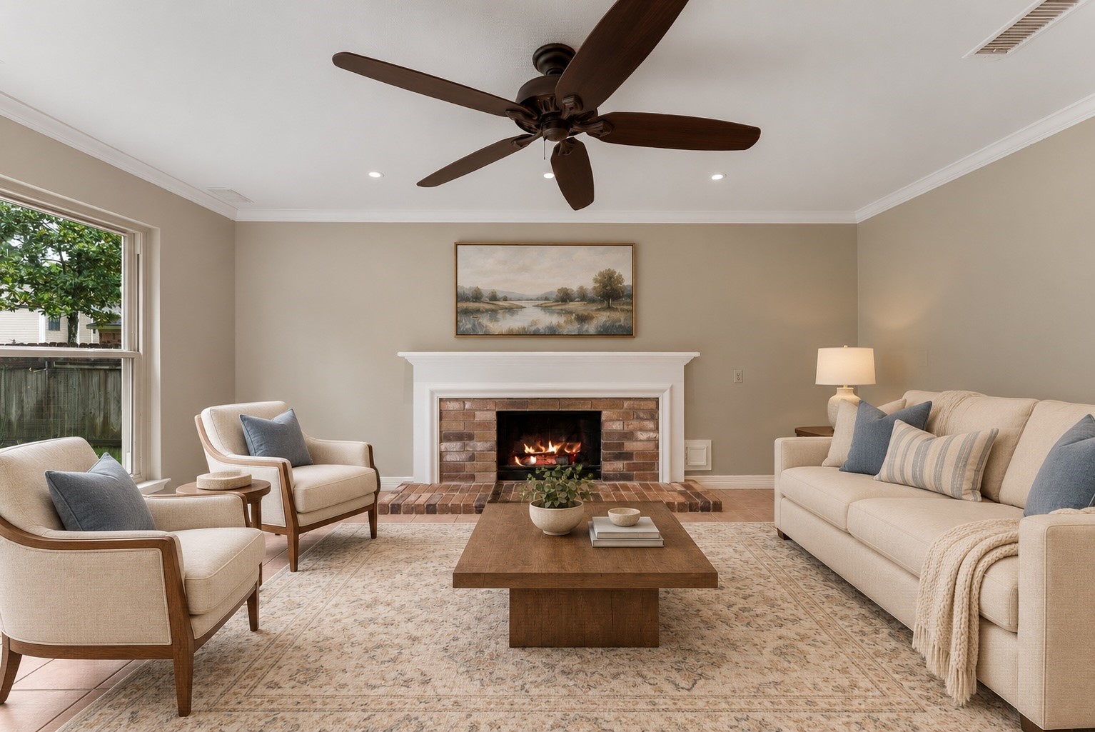 Virtual Staged Living Room
