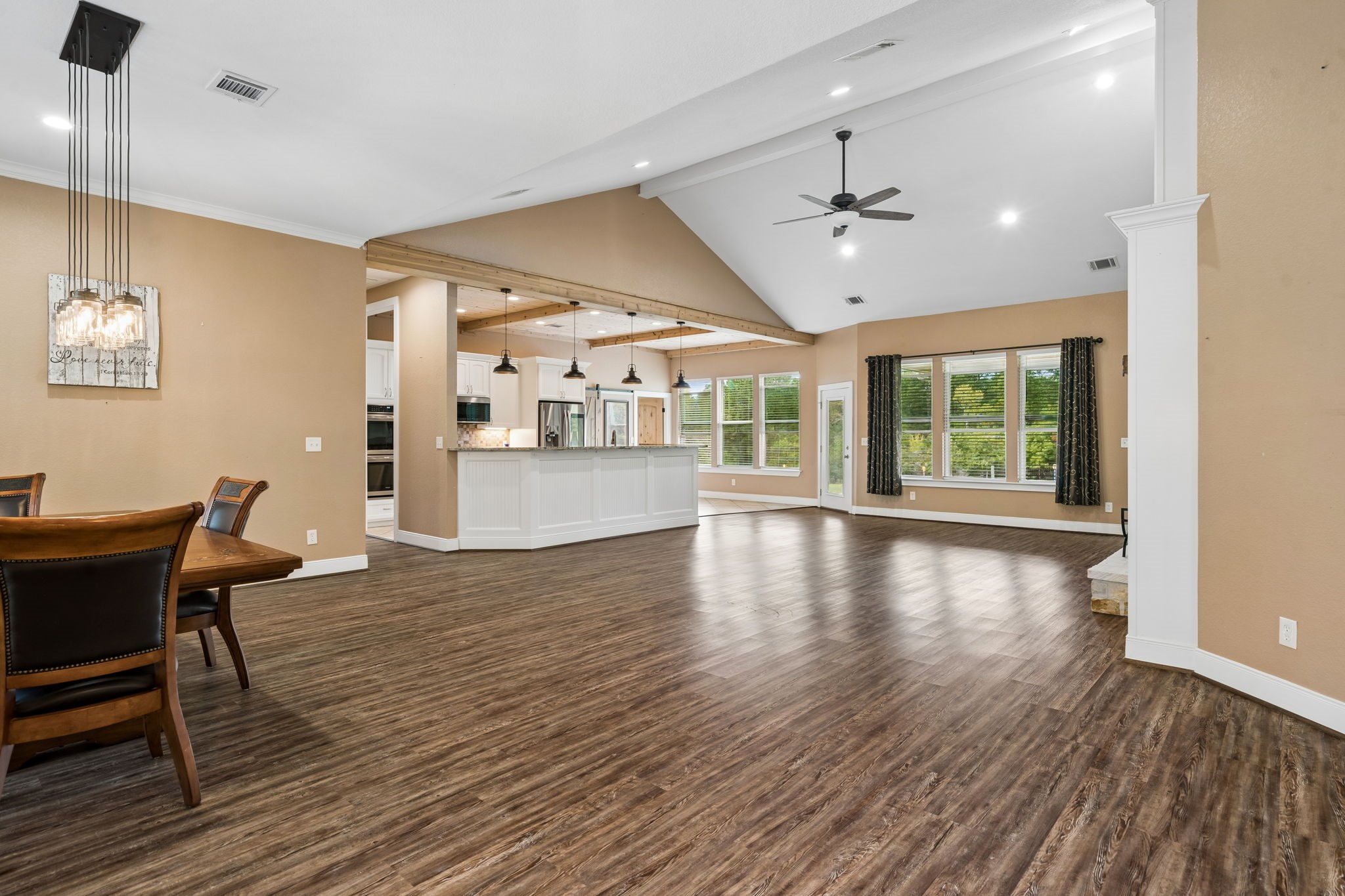 Vaulted Ceilings in living area