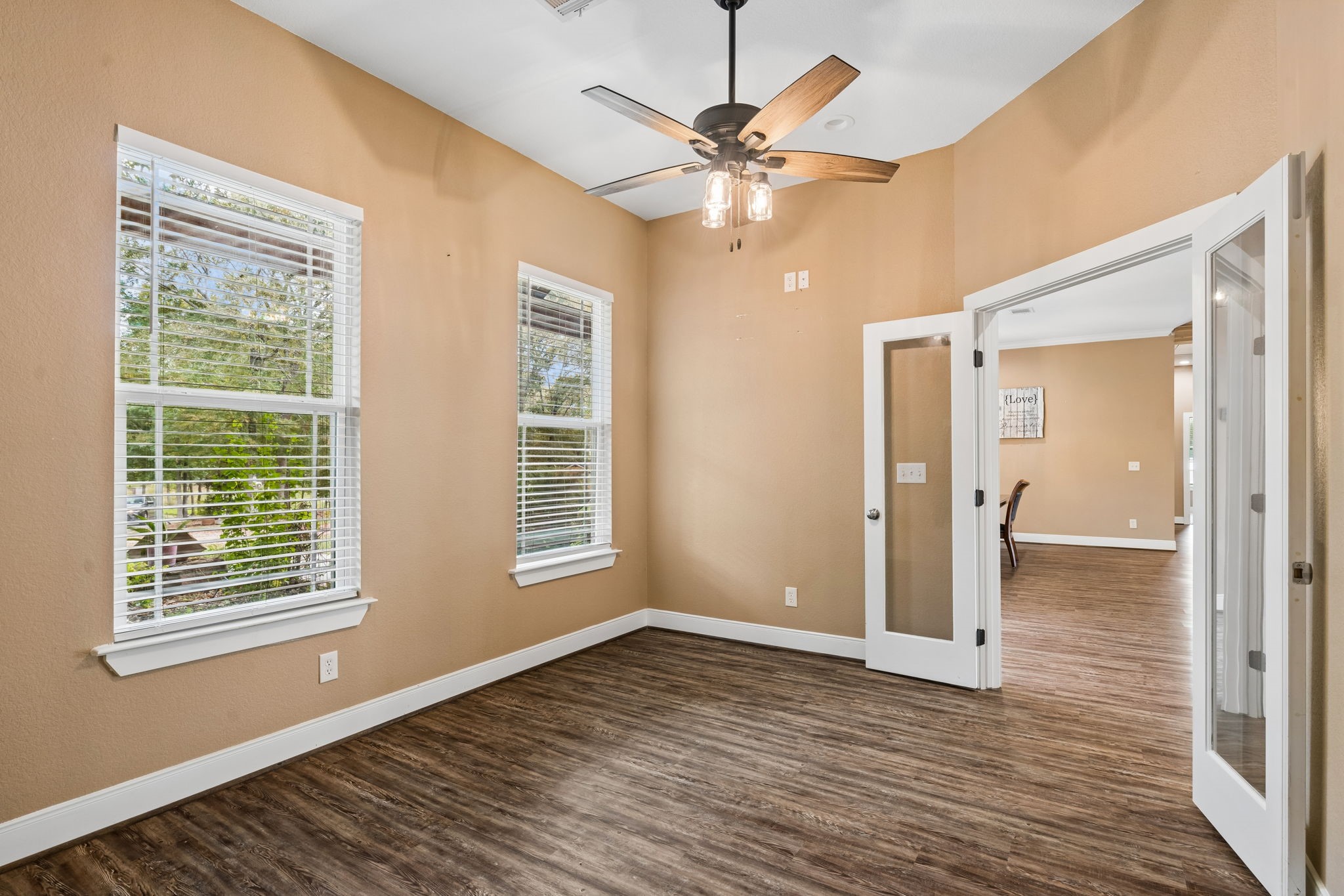 Office at the front of home.