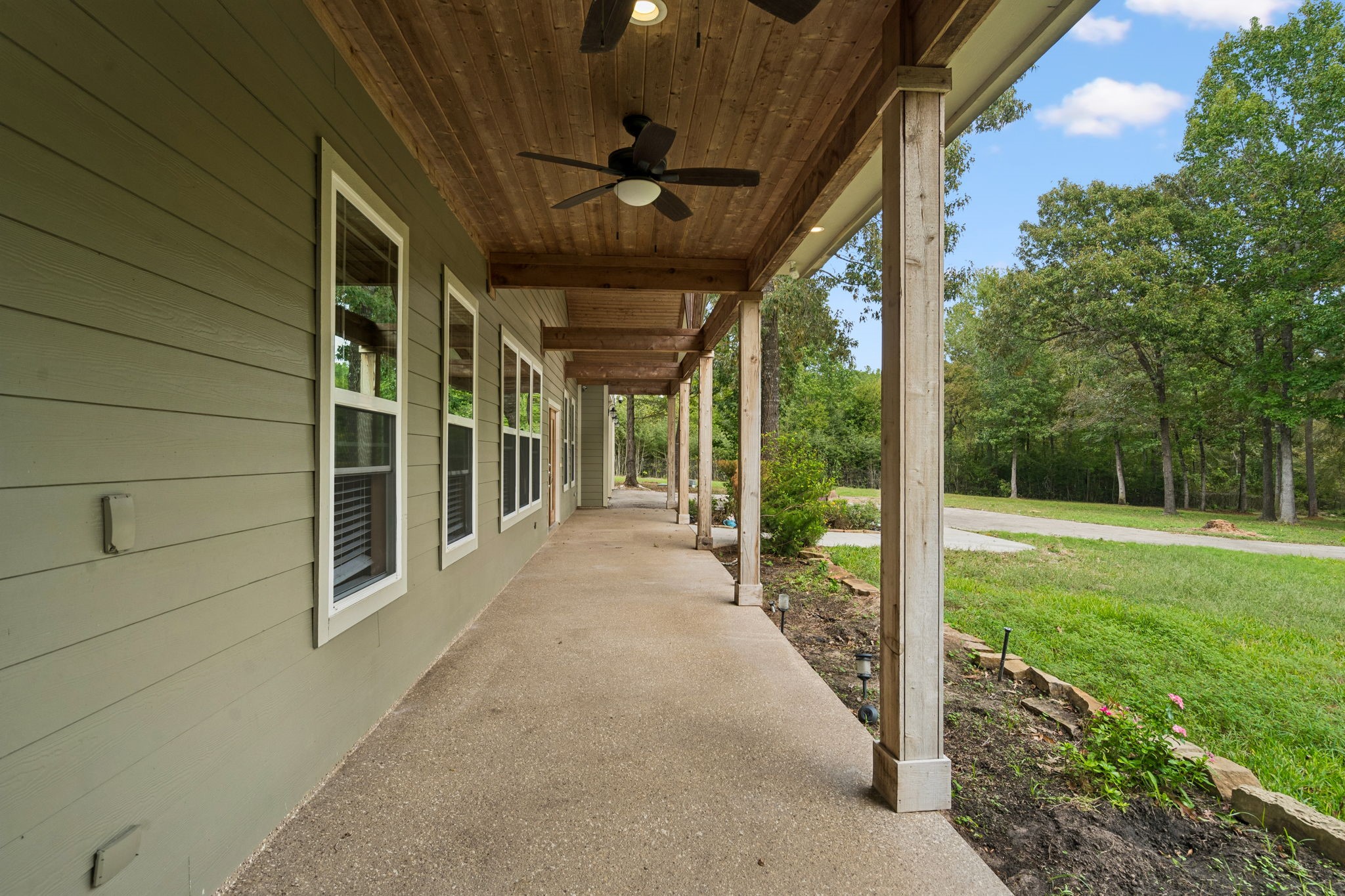 Front porch full length of home.