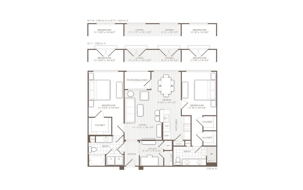 This unit is the standard plan with the patio/balcony! This unit is the standard plan with the patio/balcony!