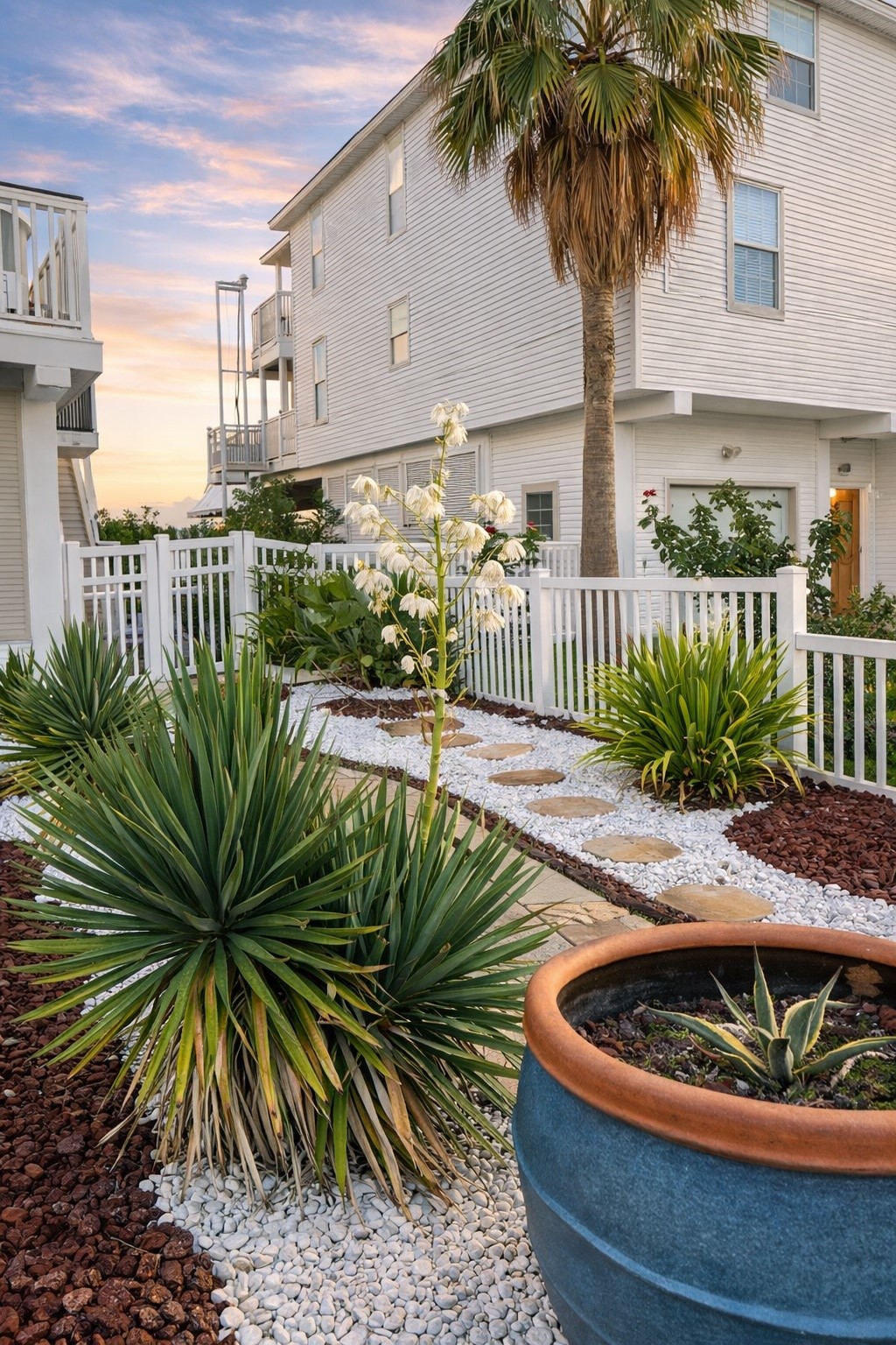 Landscaped side yard