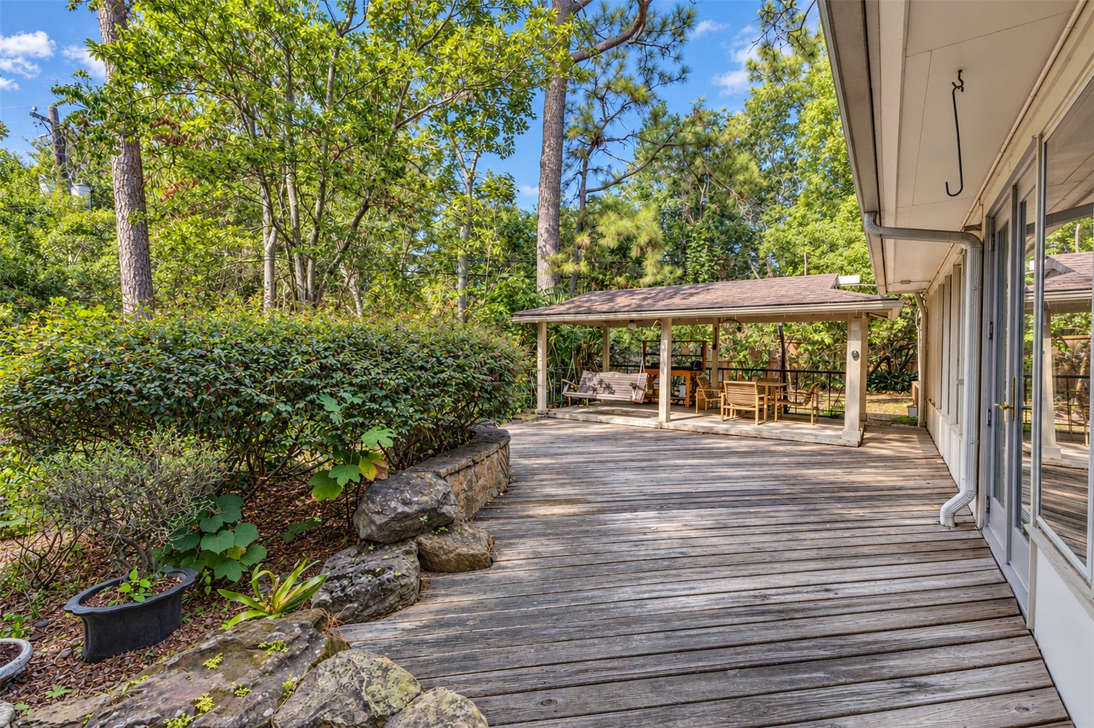 This large lot has lots of trees and could be an incredible new home.