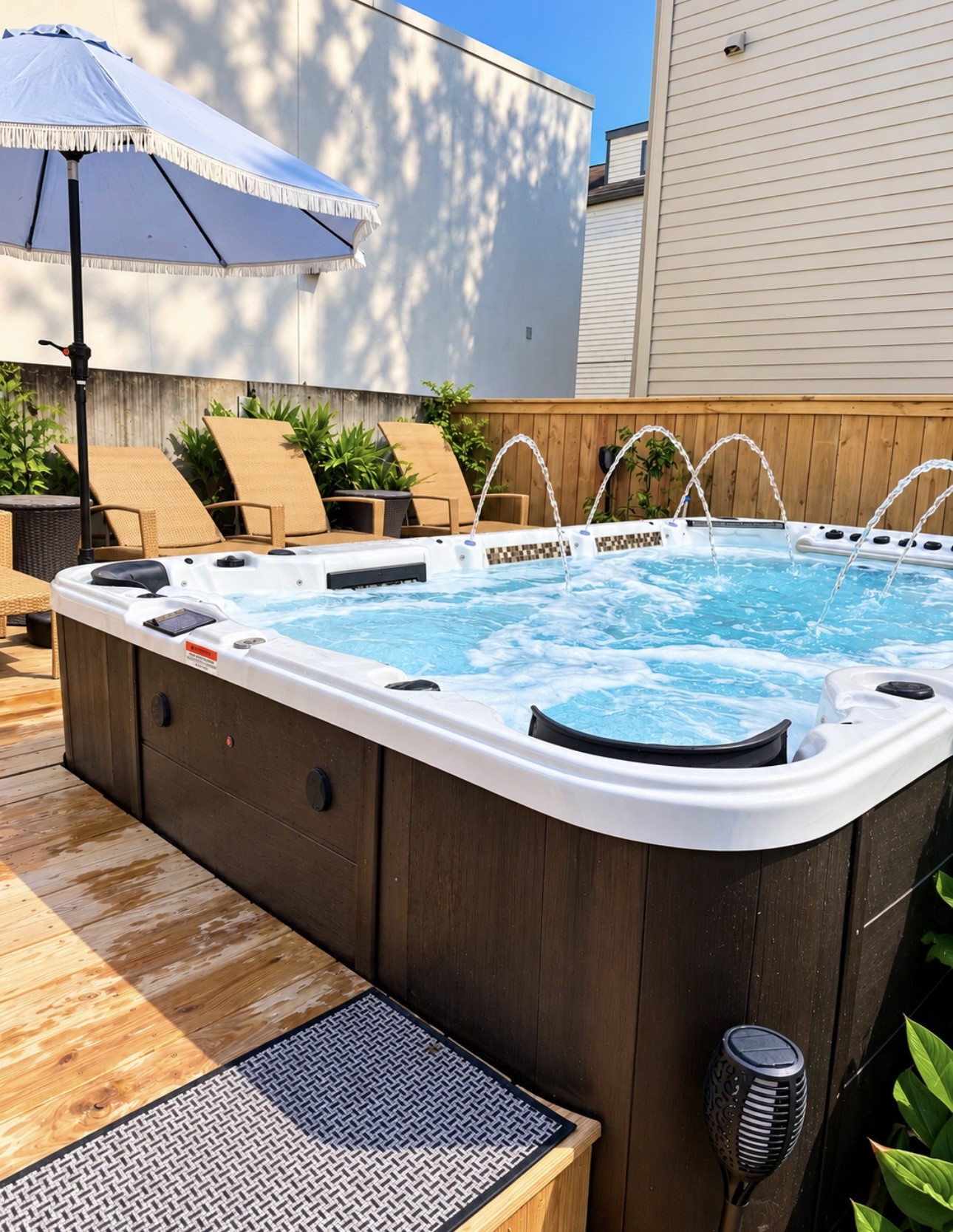 Cold and Hot tub.