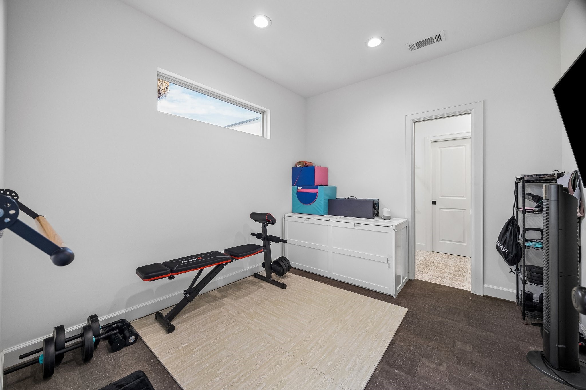Extra room built as gym/office