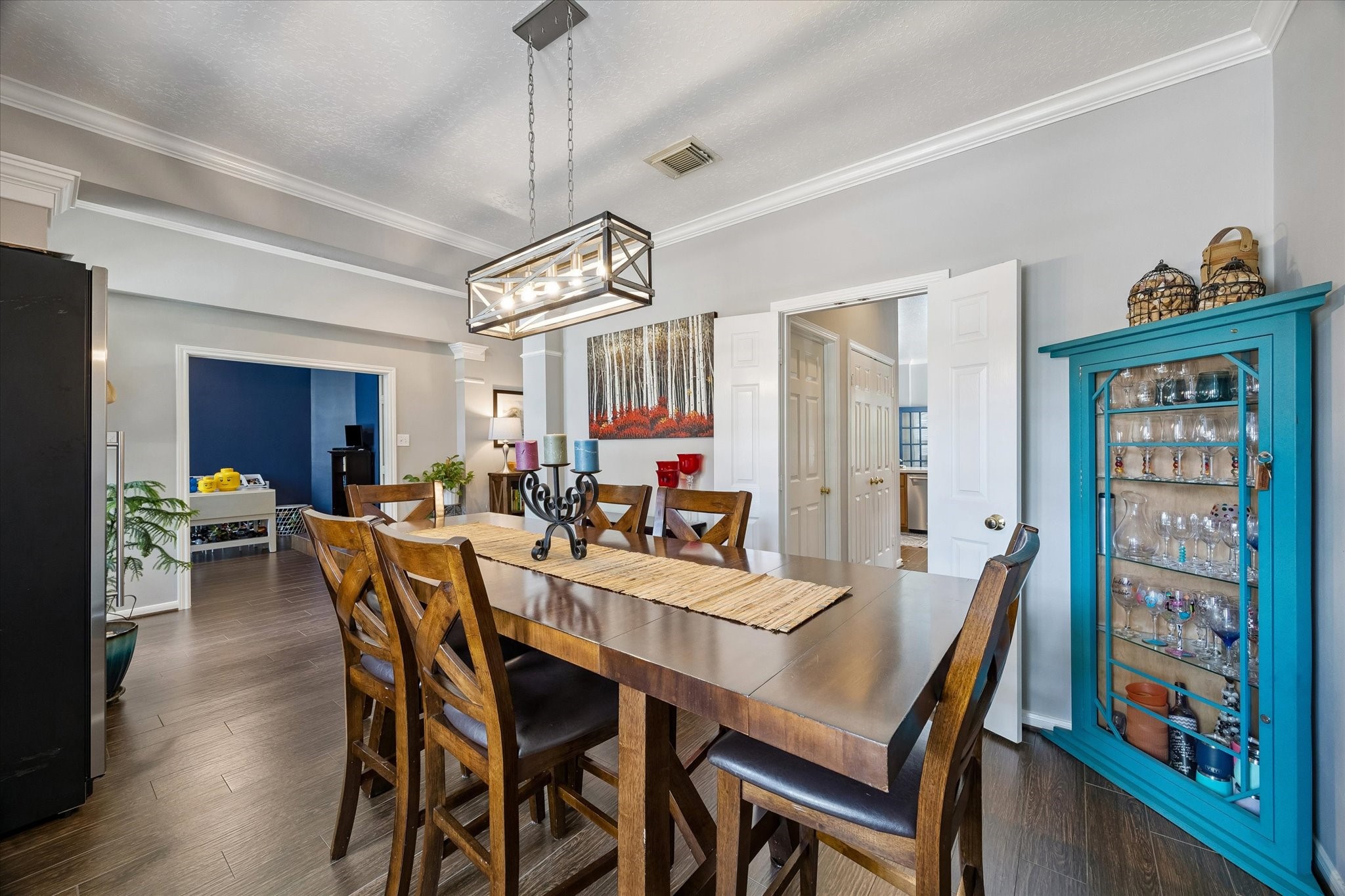 Another view of the formal dining area.
