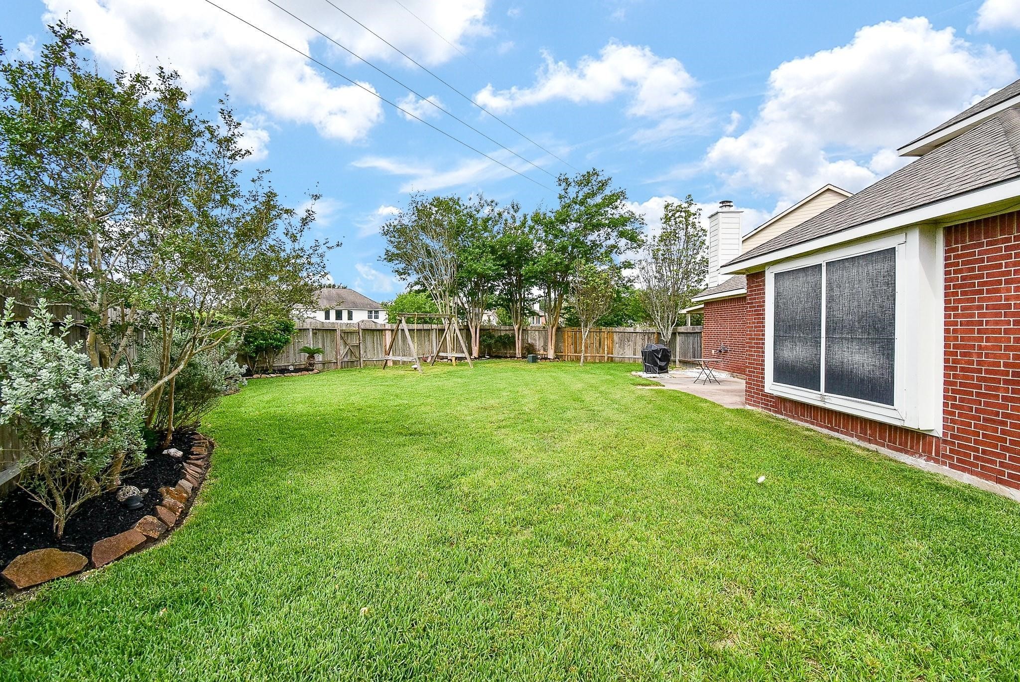 With this size yard you could add a pool or create your dream outdoor space.