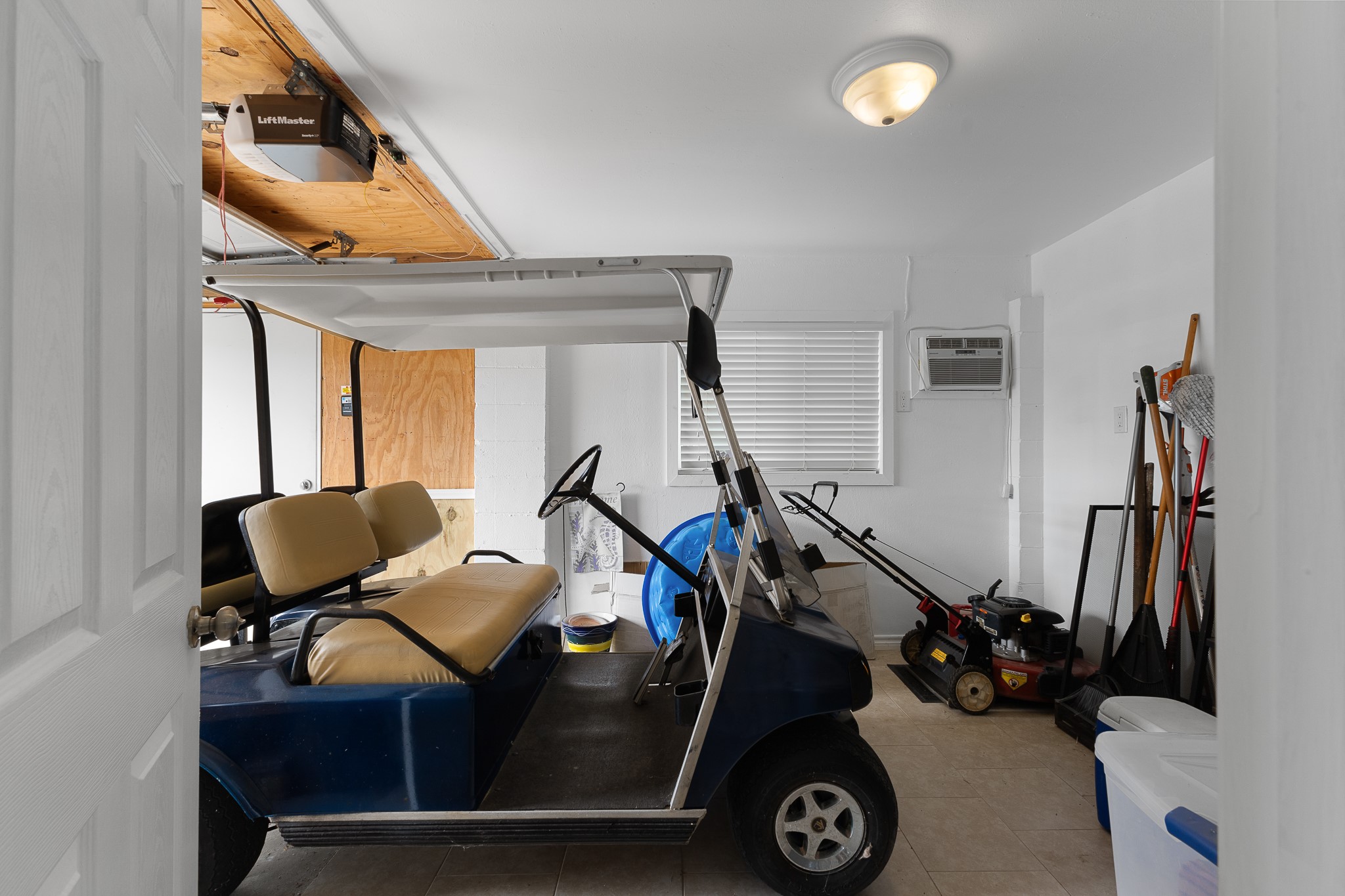 Garage with additional storage space