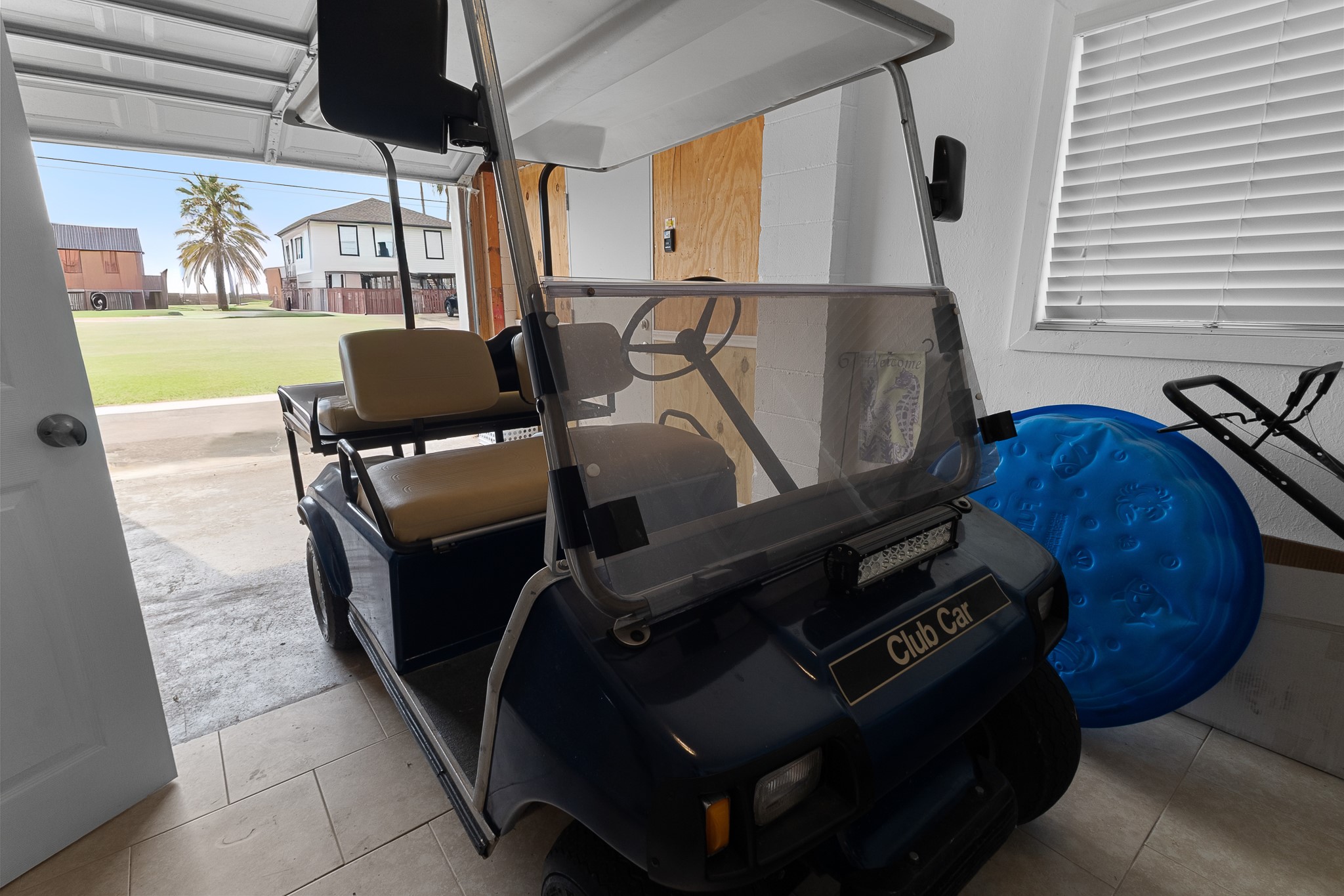 Garage with room for golf cart storage
