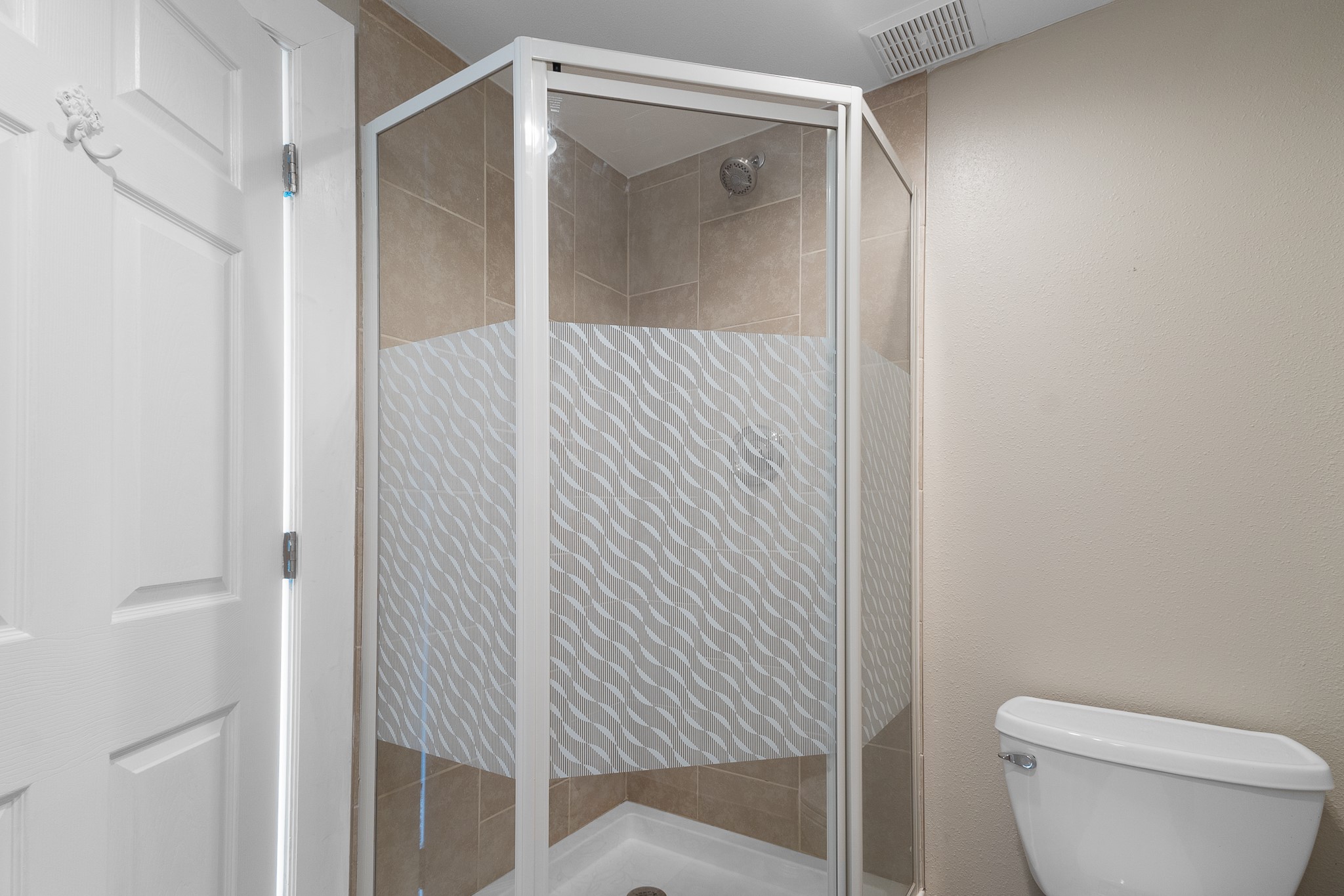 Downstairs walk-in shower