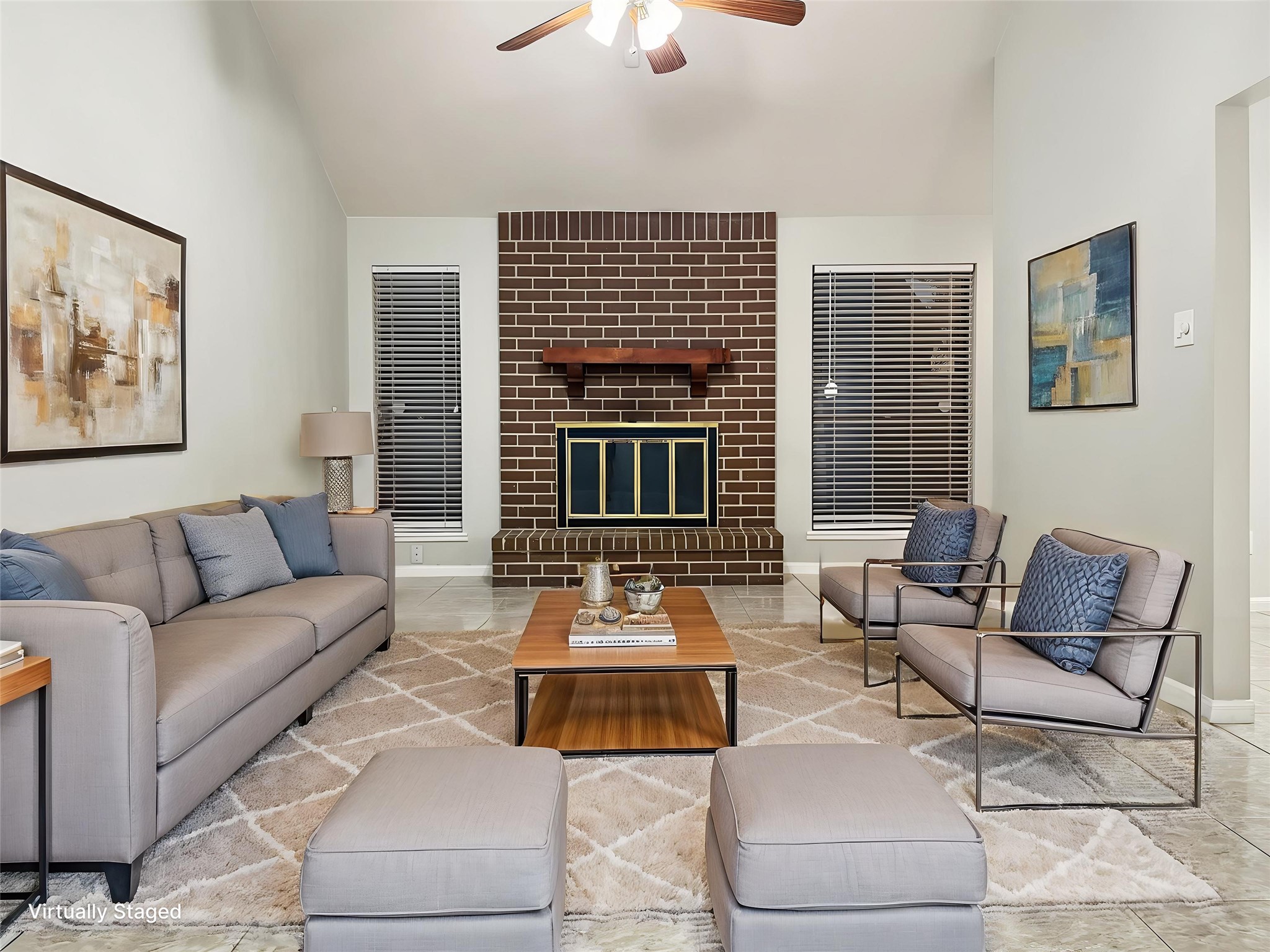 This is a living room virtual staged.