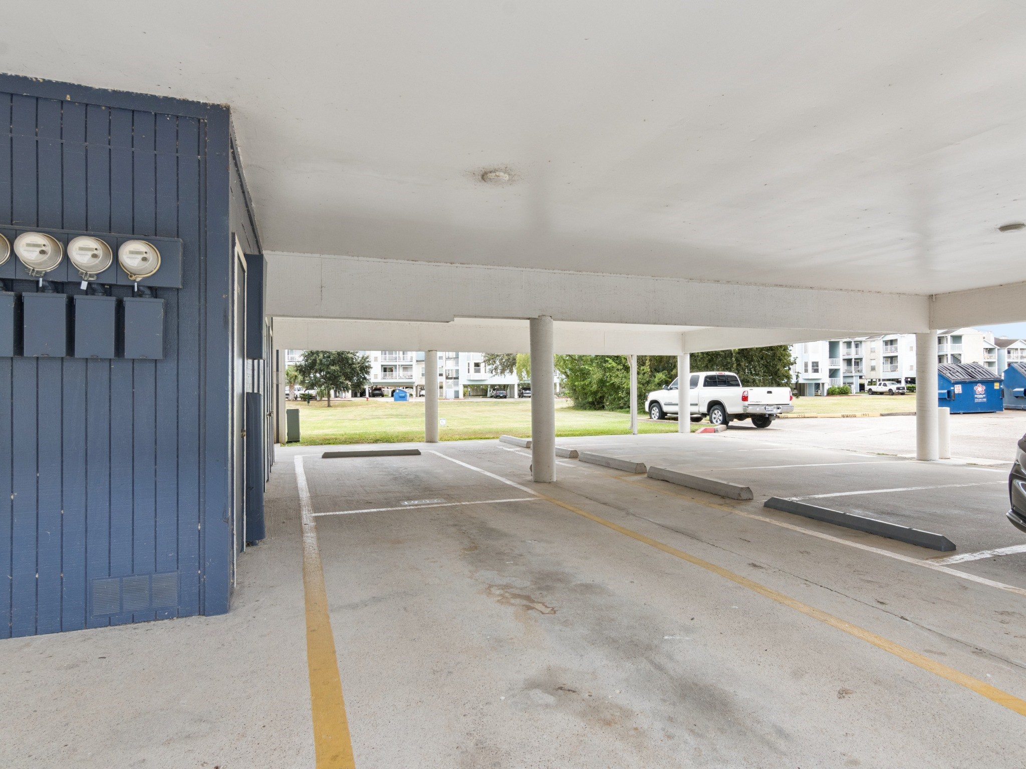 Assigned parking space.