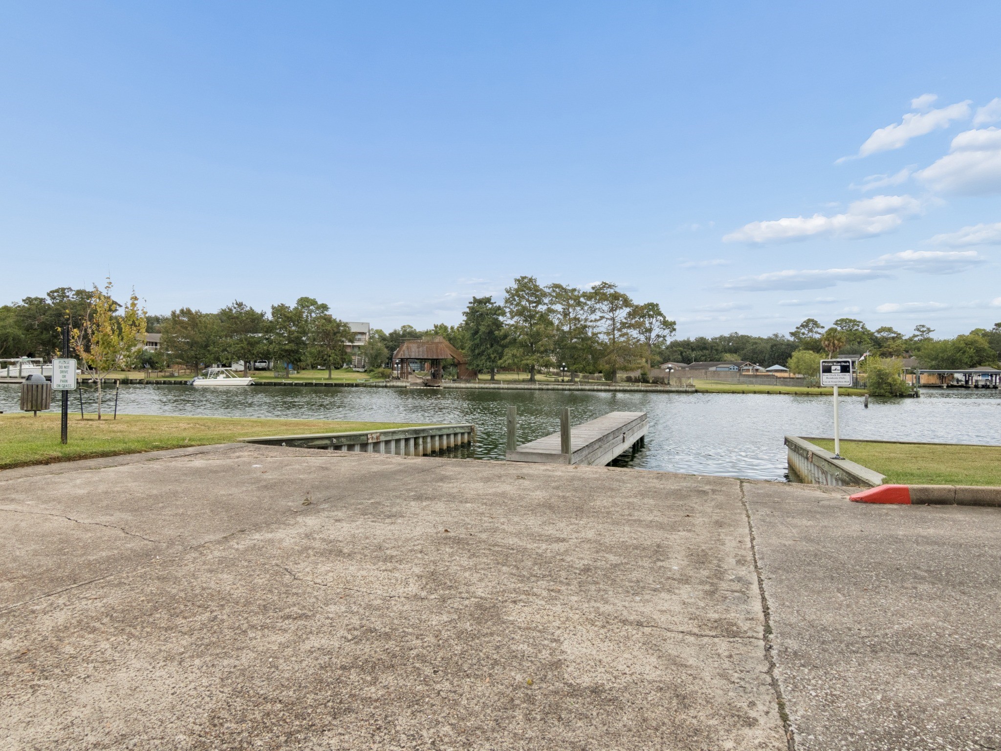 Double boat ramp.