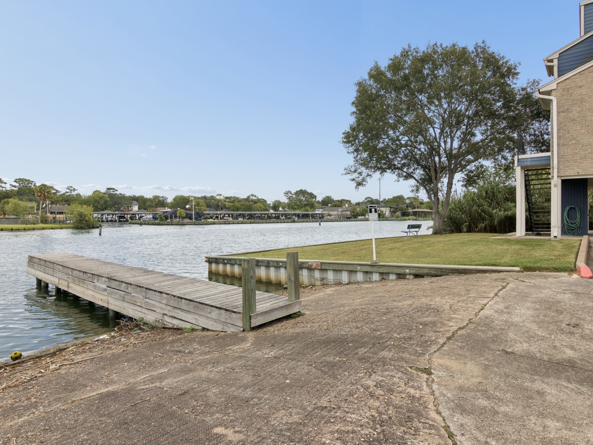 Walk a few feet to the boat ramp.