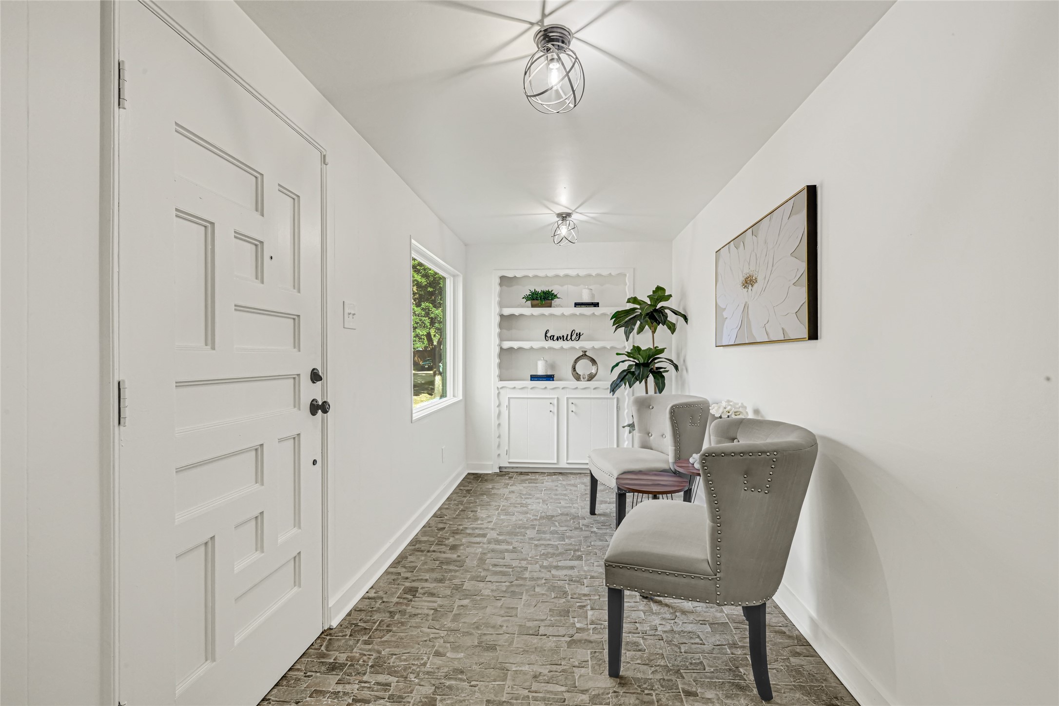 Front entry reading nook