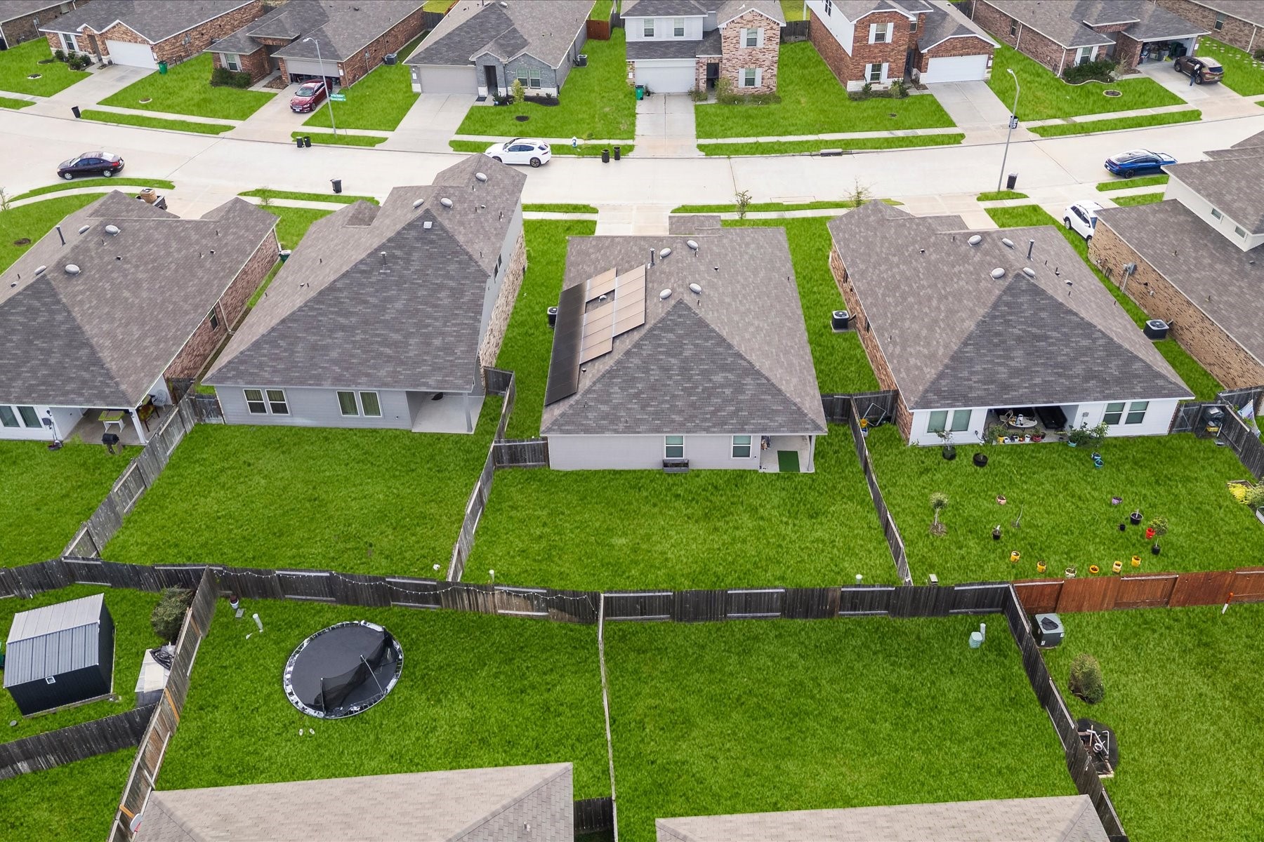 Large, fully fenced backyard with endless possibilities.