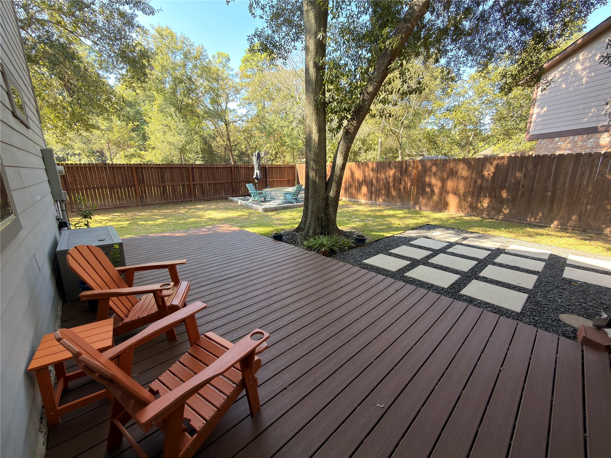 Enjoy relaxing evenings on the back porch.