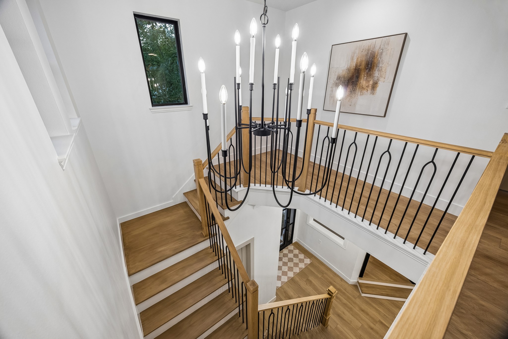 Your view down the main stairwell