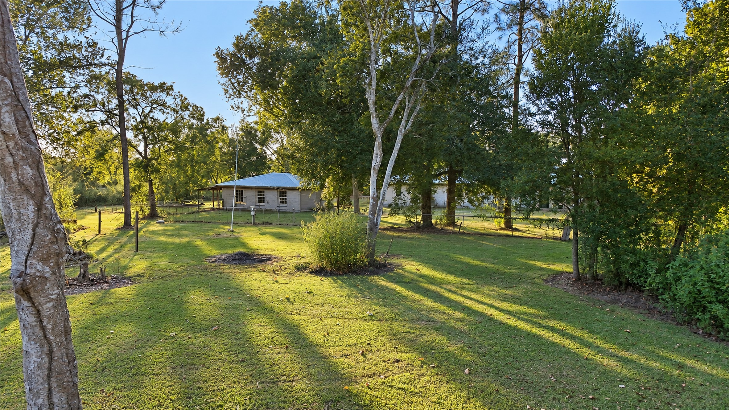 You can see how big the detached garage is in this picture!
