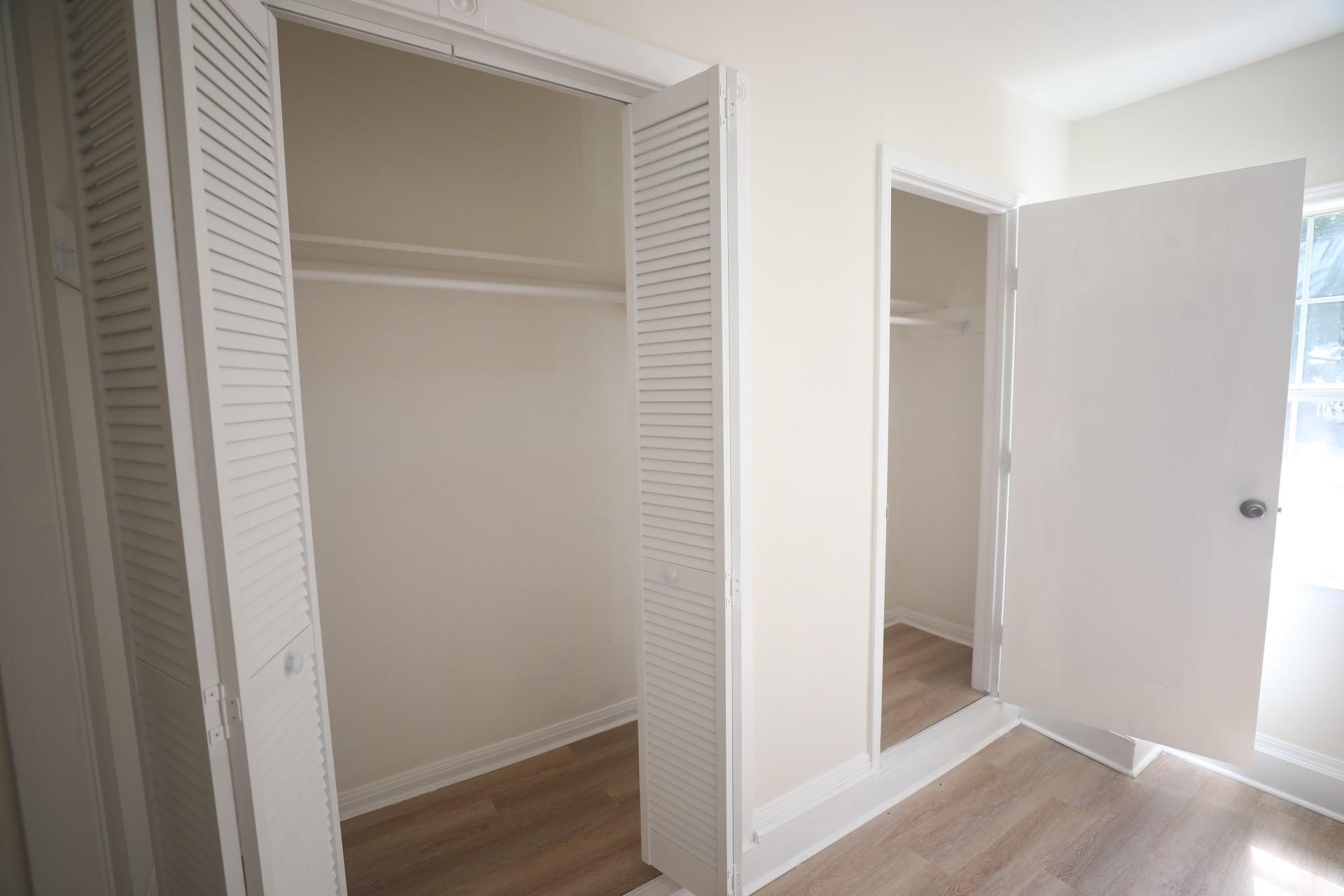 Primary bedroom closets
