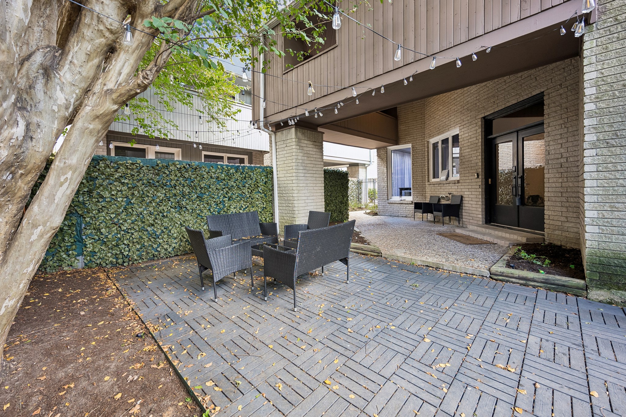 Large garden and entertainment areas.