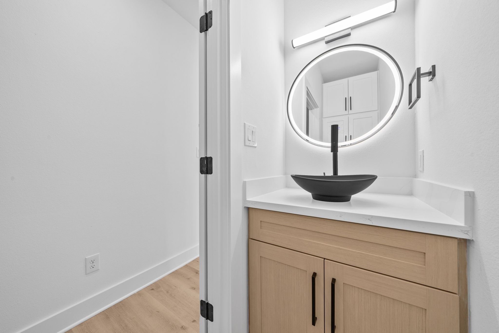 Unit C first floor guest half bath.