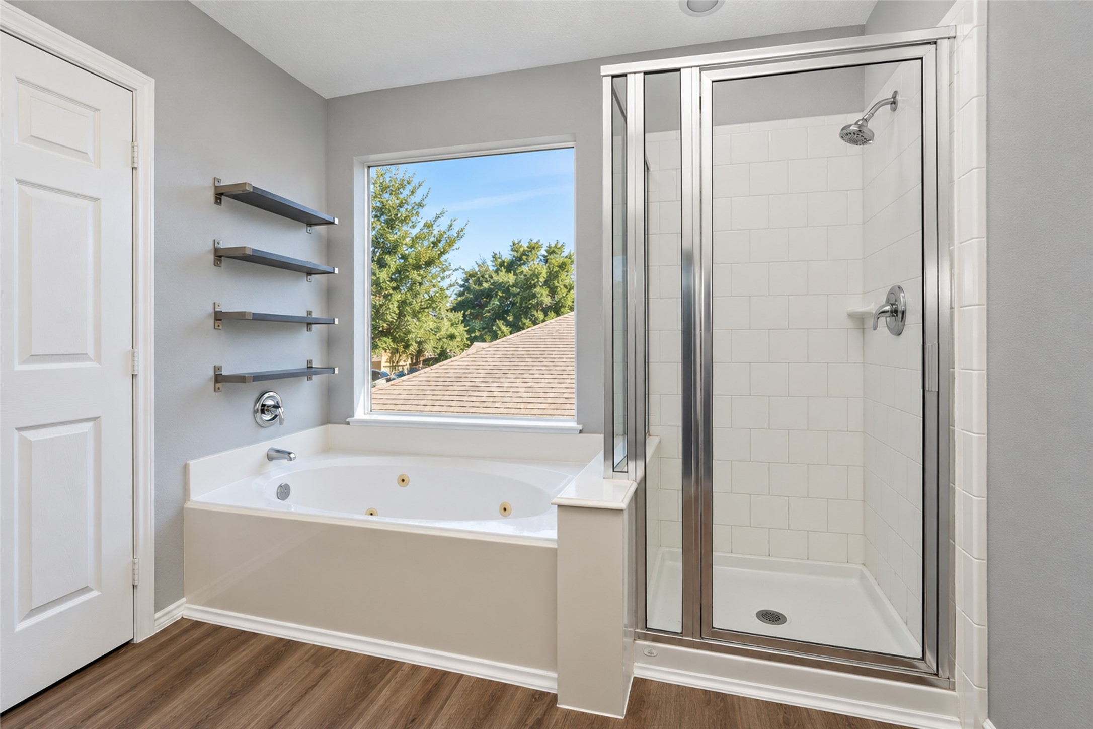 Primary bathroom with Shower and Garden Tub