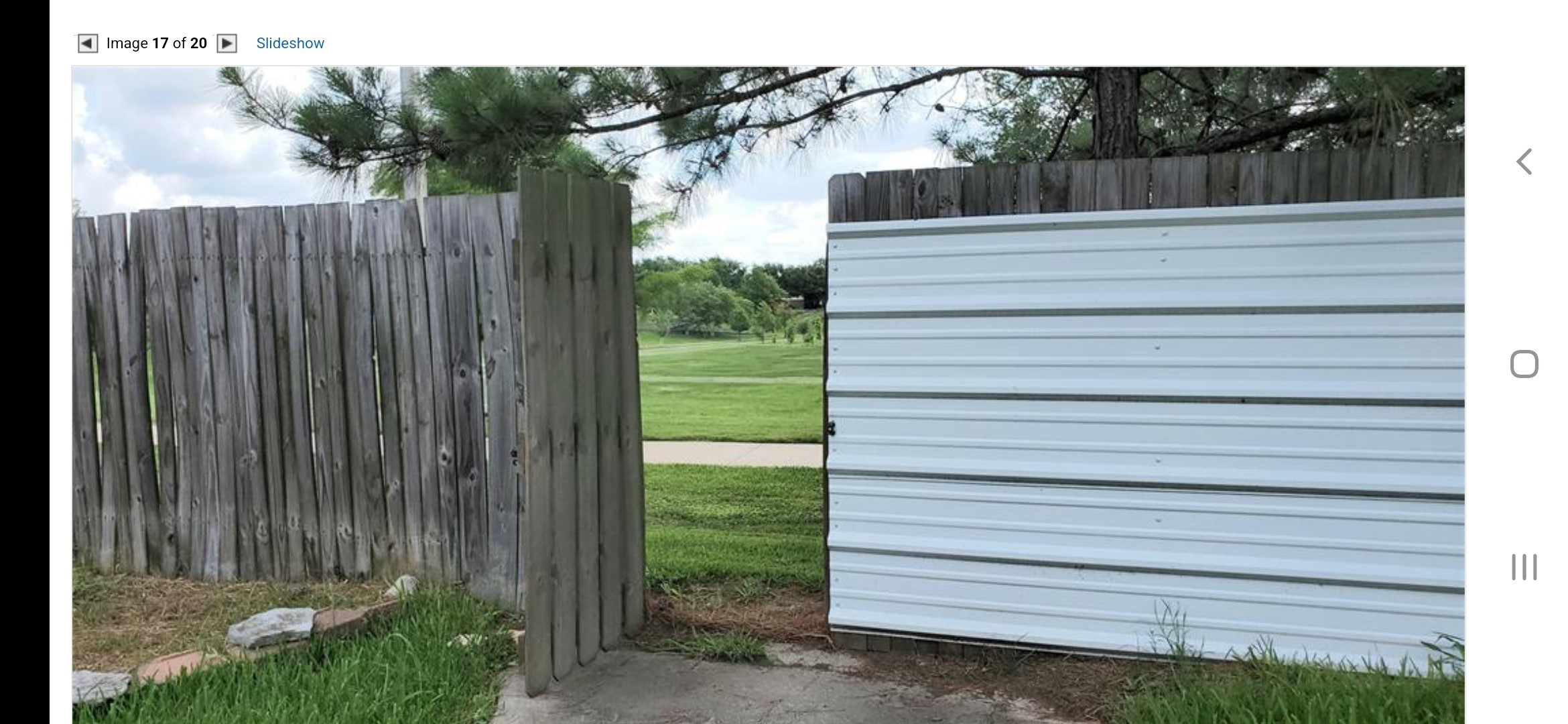 Gate to park area