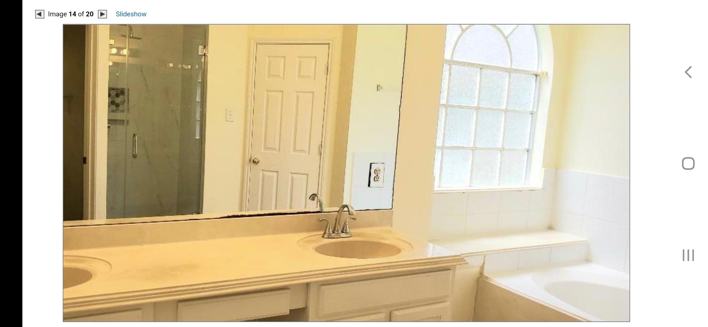 Primary vanity and tub