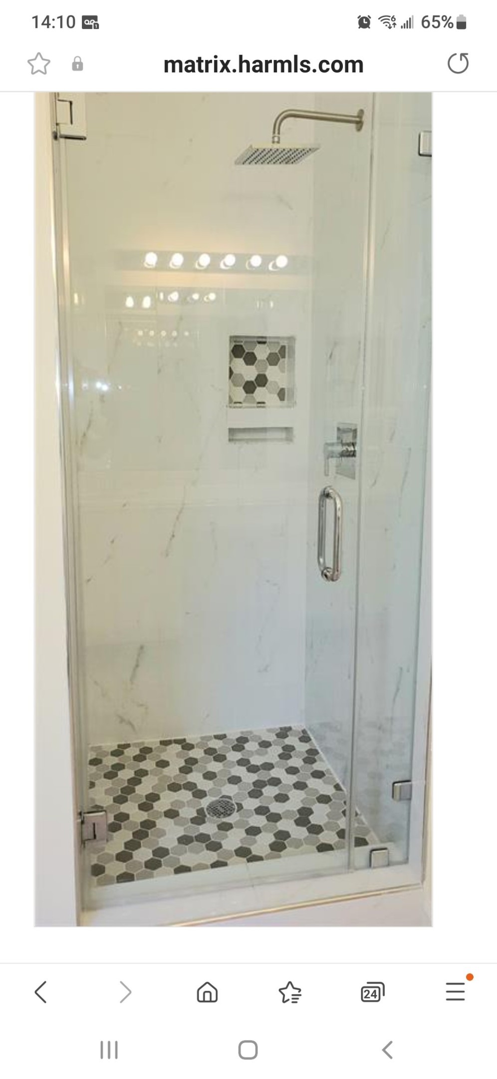 Primary shower Primary shower