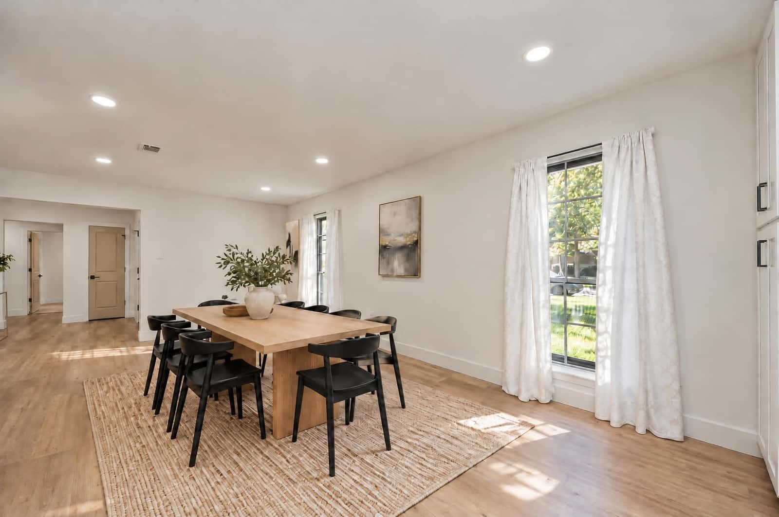 Plenty of space for a large dining table.