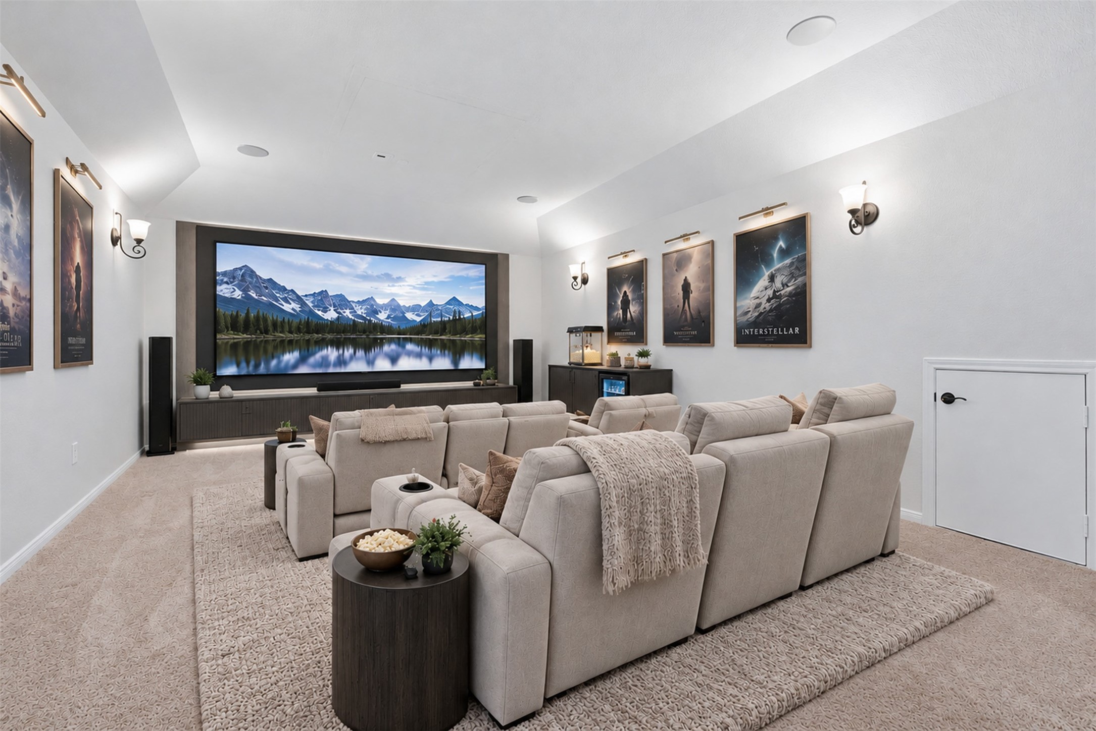 Media Room - Digitally Staged