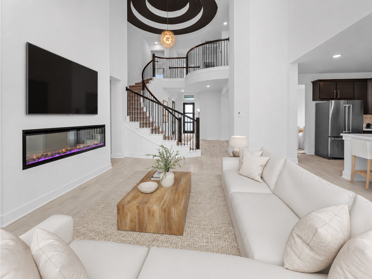 Living space is anchored by a warm fireplace and designed for gathering. Living space is anchored by a warm fireplace and designed for gathering.