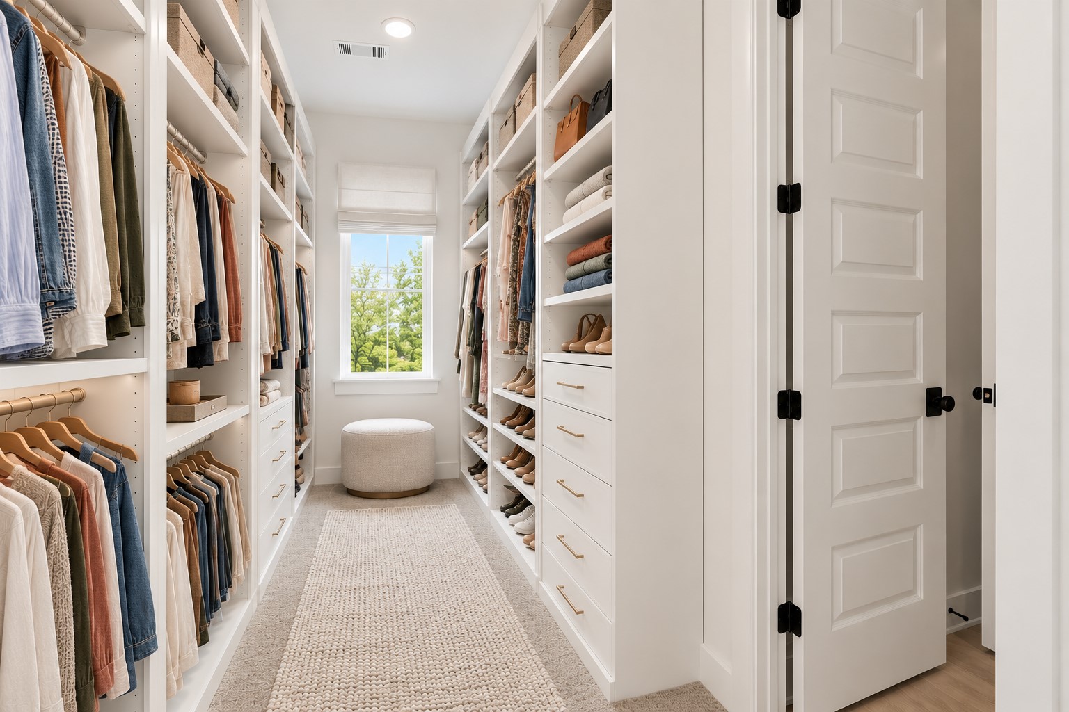 Primary Closet with built-Ins throughout
