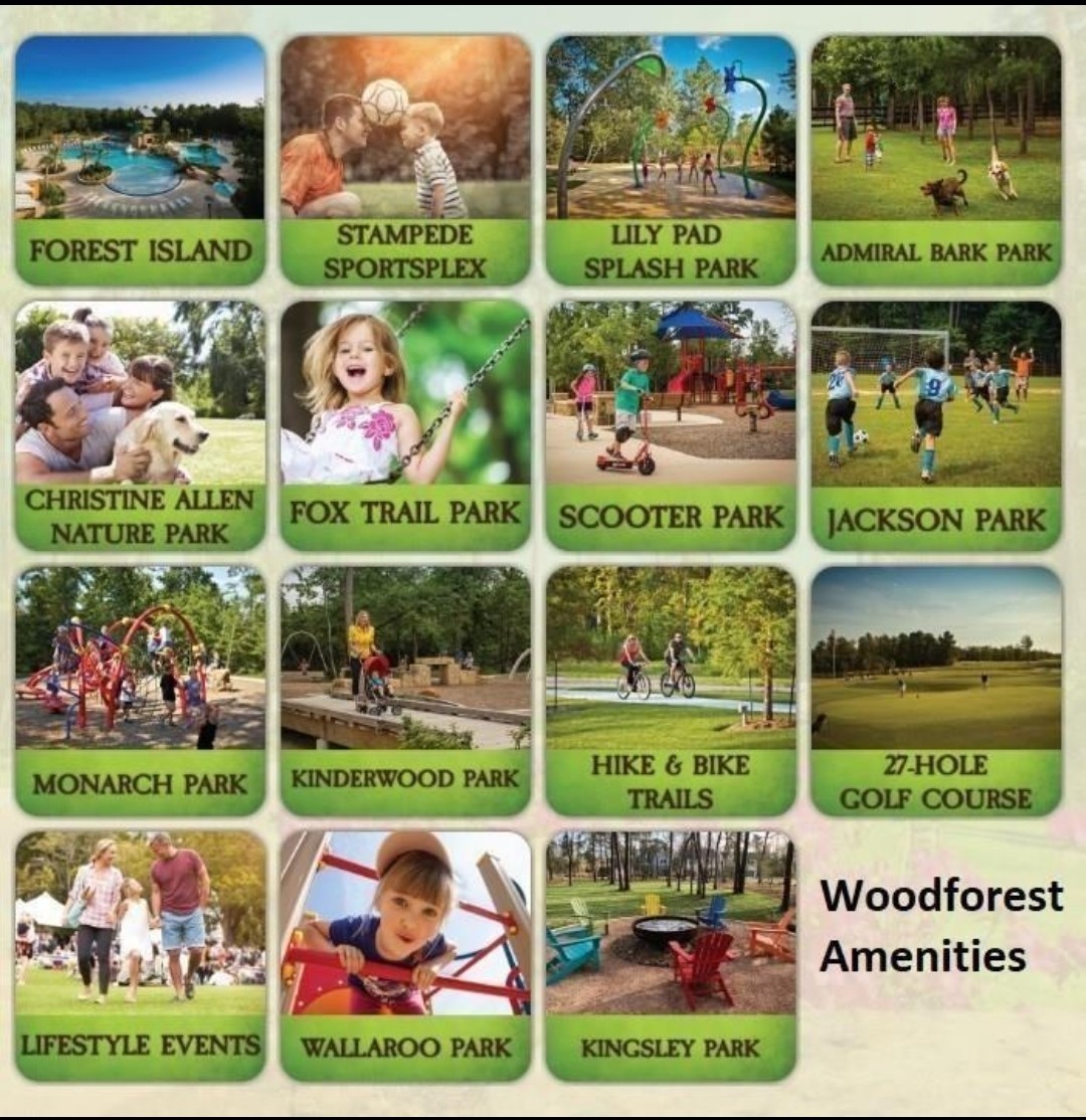 As a resident, enjoy all the incredible amenities Woodforest has to offer, including resort-style pools, parks, trails, playgrounds, sports courts, splash pads, dining, shopping, fitness options, and an unmatched master-planned lifestyle.