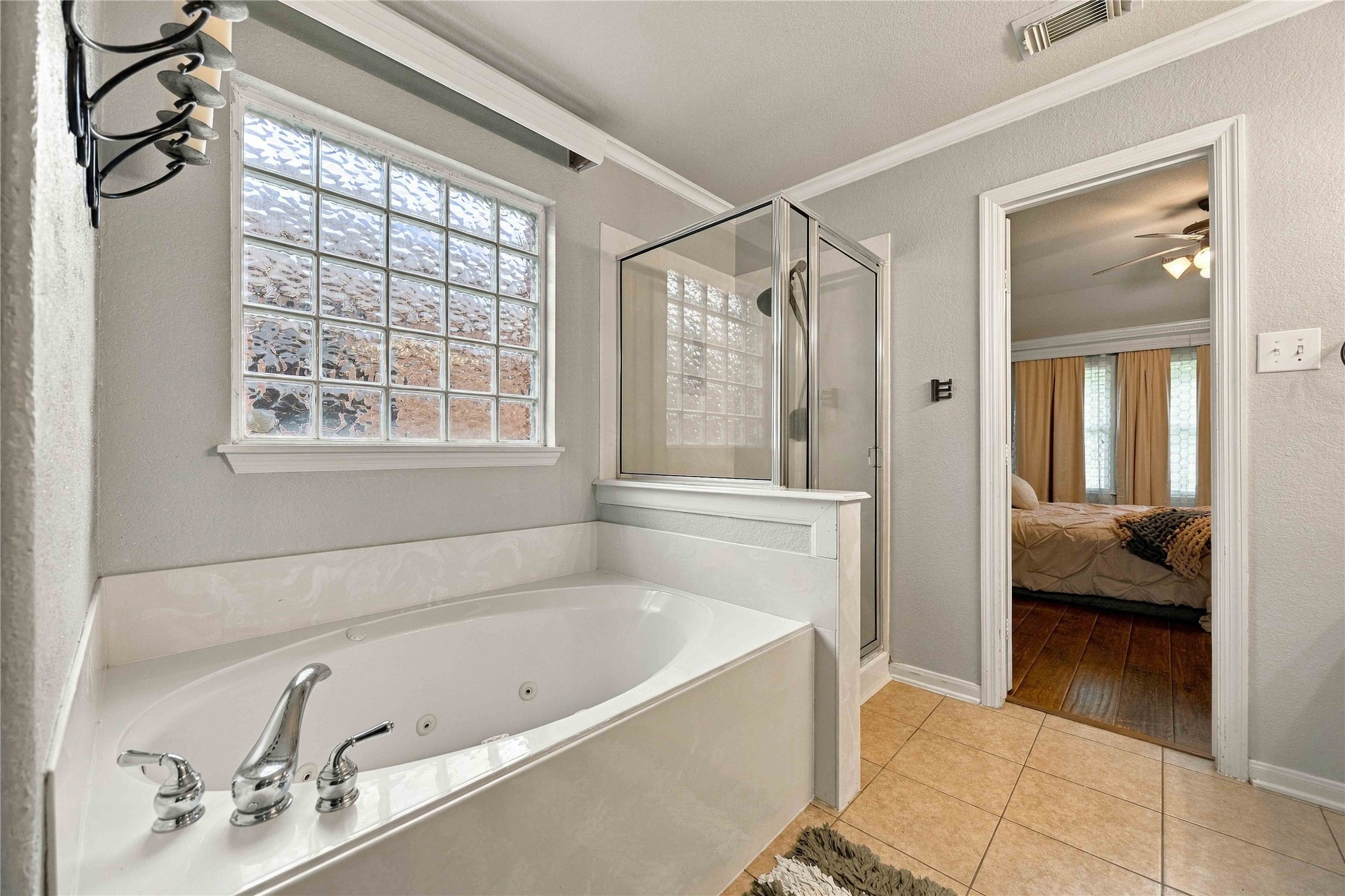 Primary Separate Tub and Shower