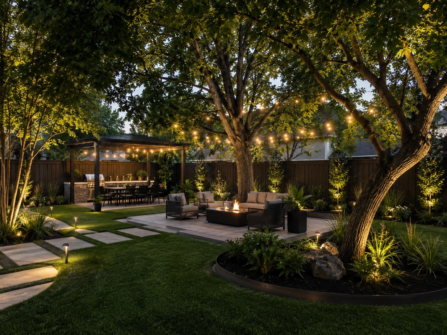 Potential of side yard renovation with updated landscaping, lighting, etc.