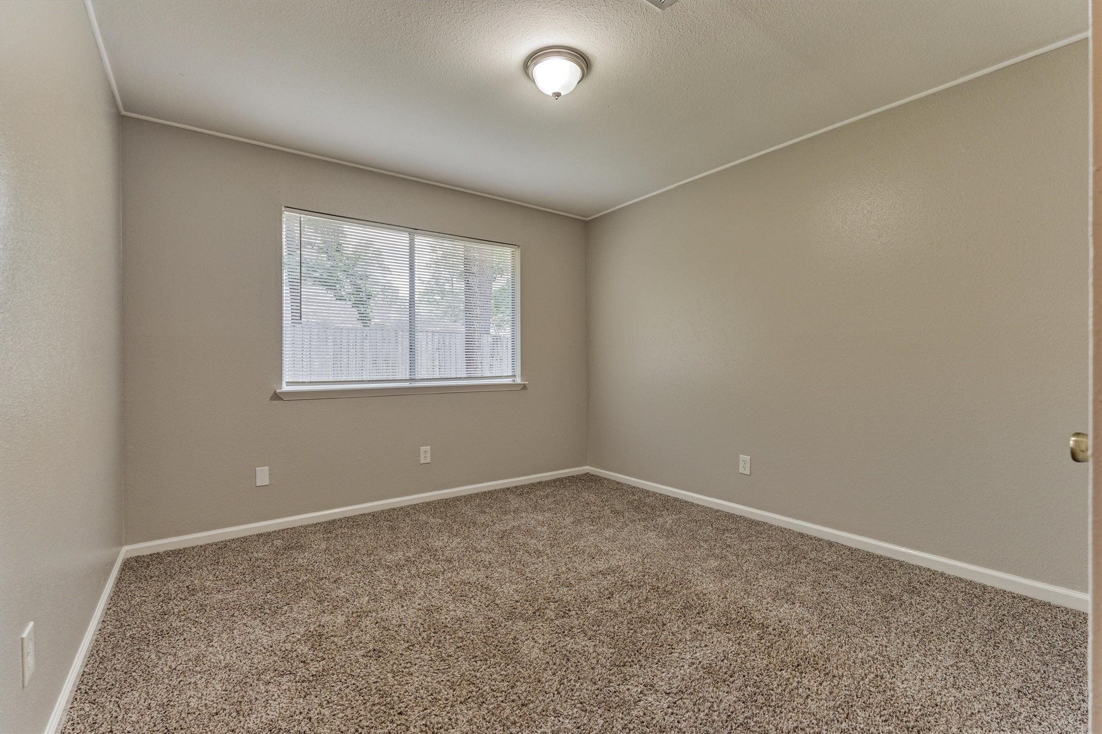One of two secondary bedrooms, located on the back of the home.
