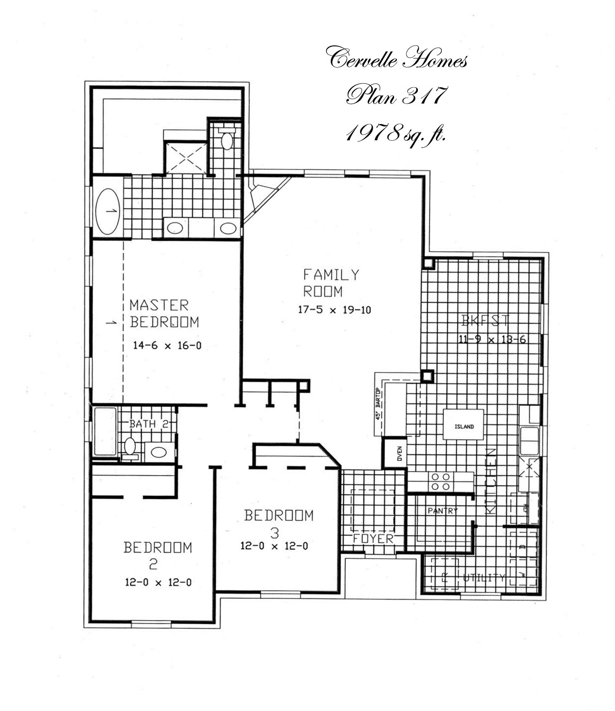 Floorplan of the Cervelle homes Plan 317