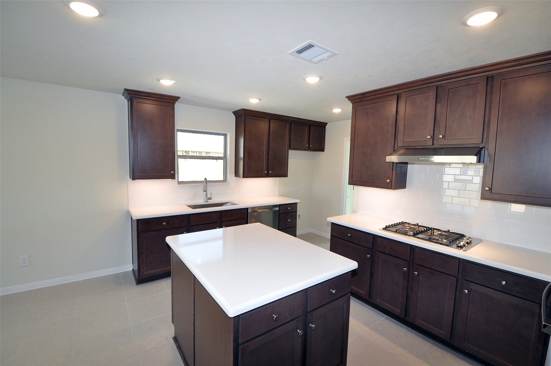 LED Surface  mounted lighting with LED under cabinet lighting.