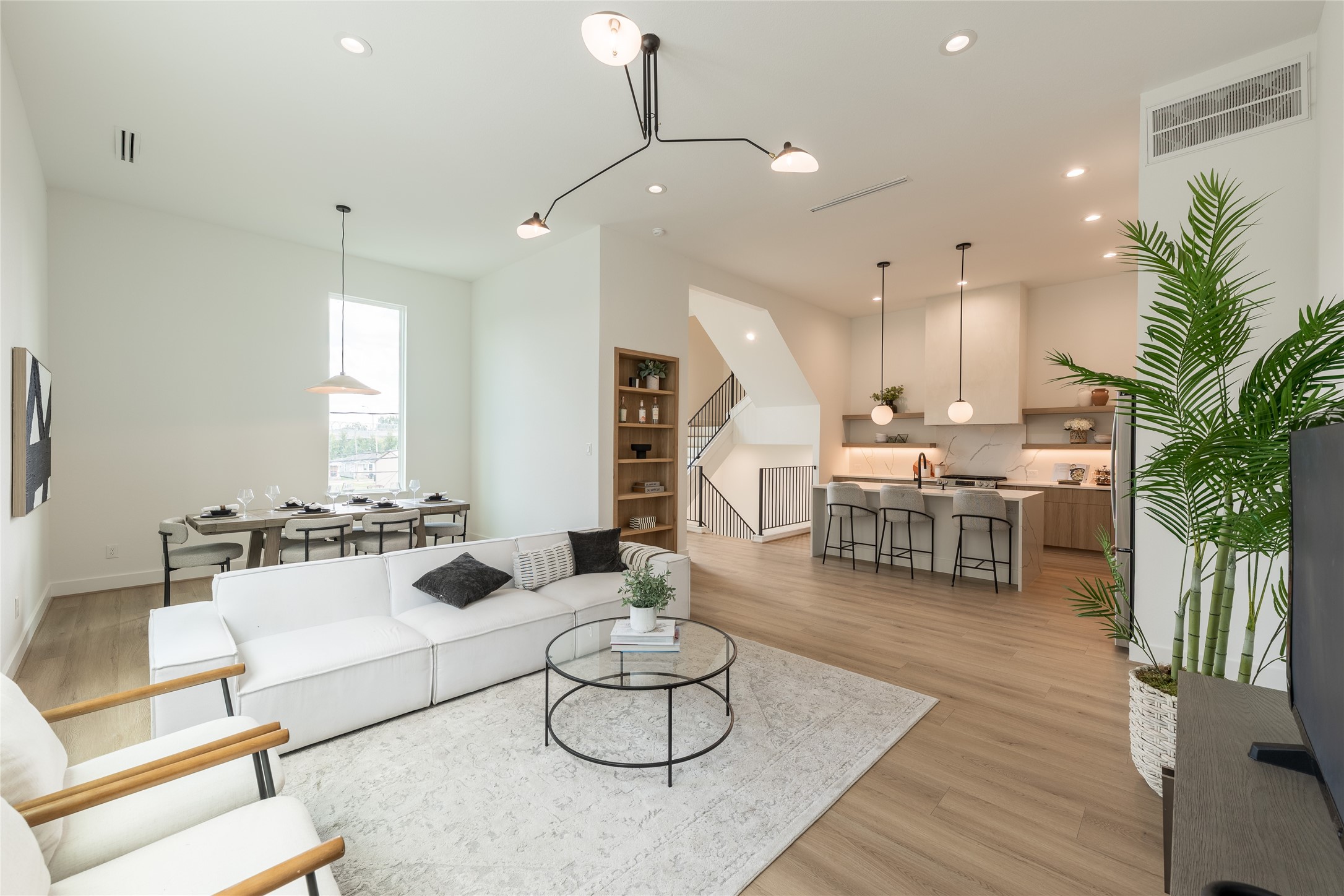 Angle view of the living room