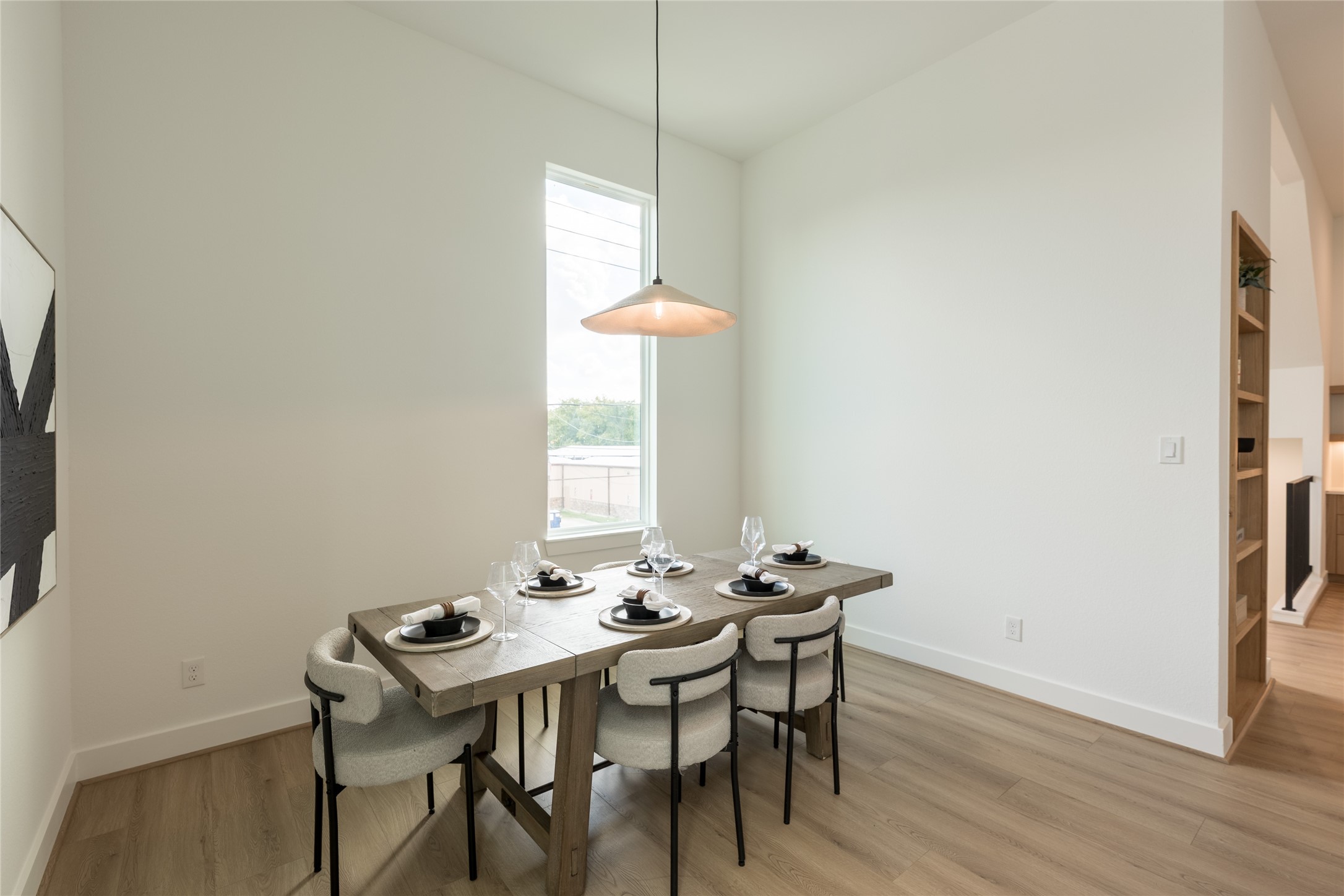 Dining area with natural light