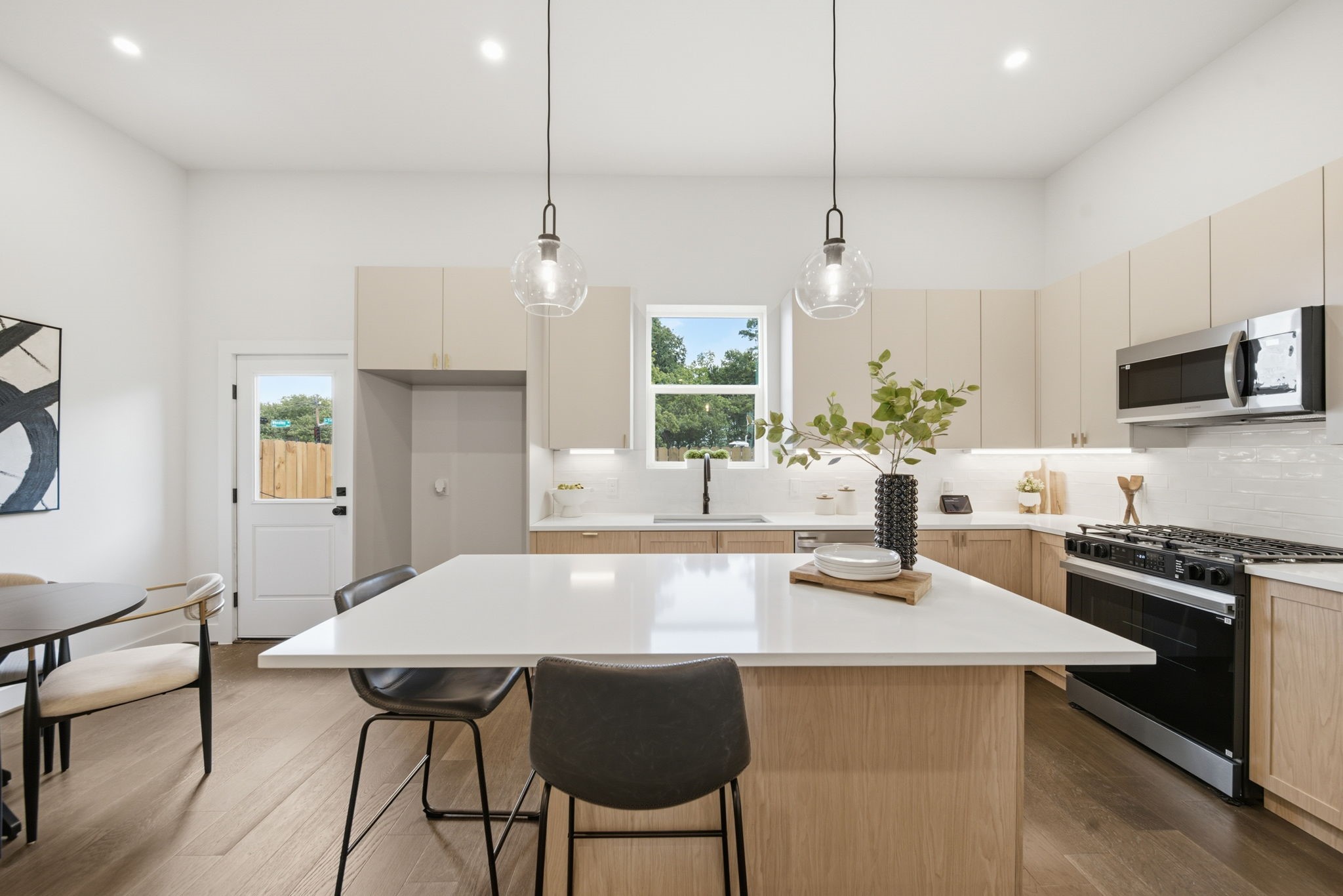 Elegant kitchen located on the first floor