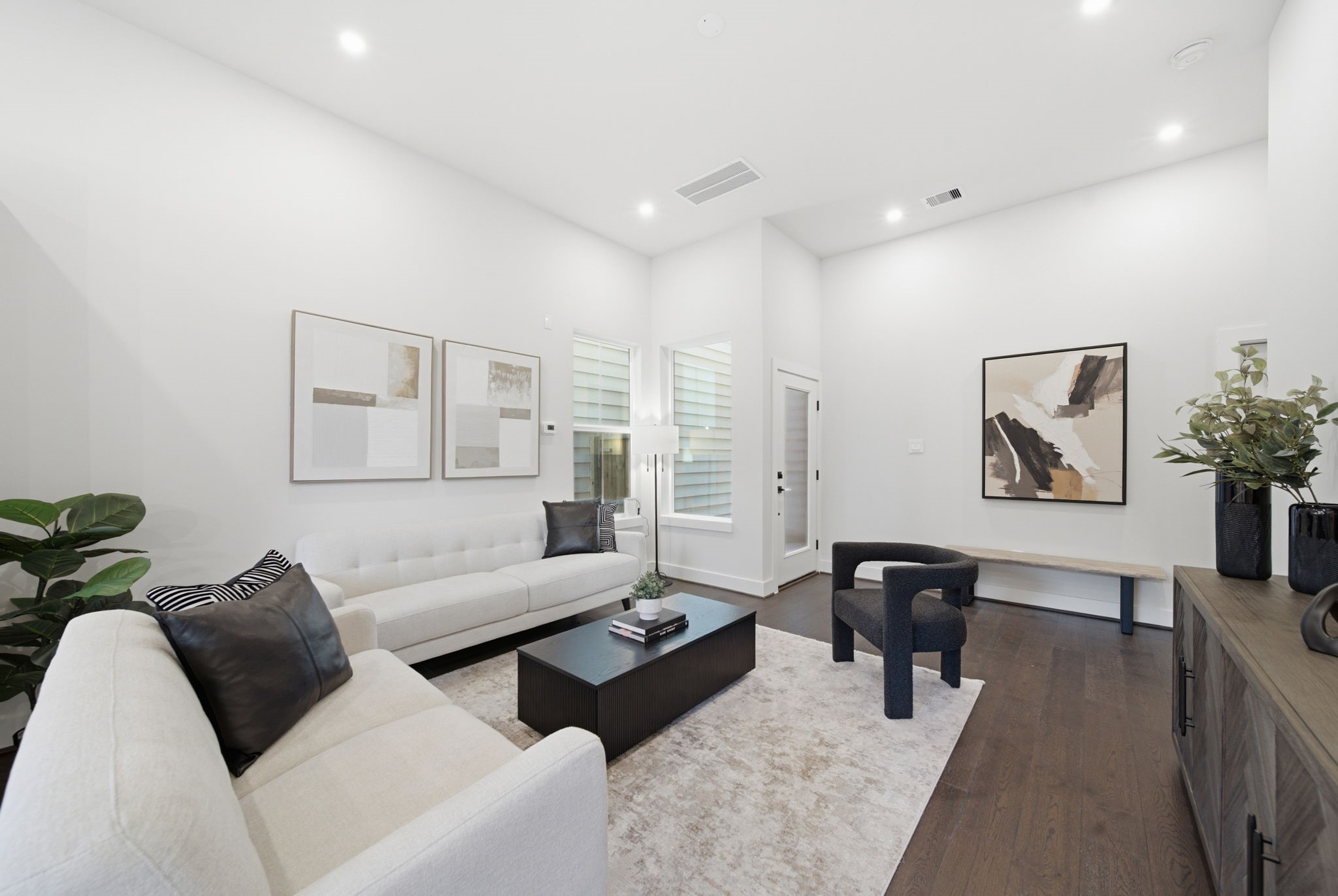Engineered hardwood throughout entire home