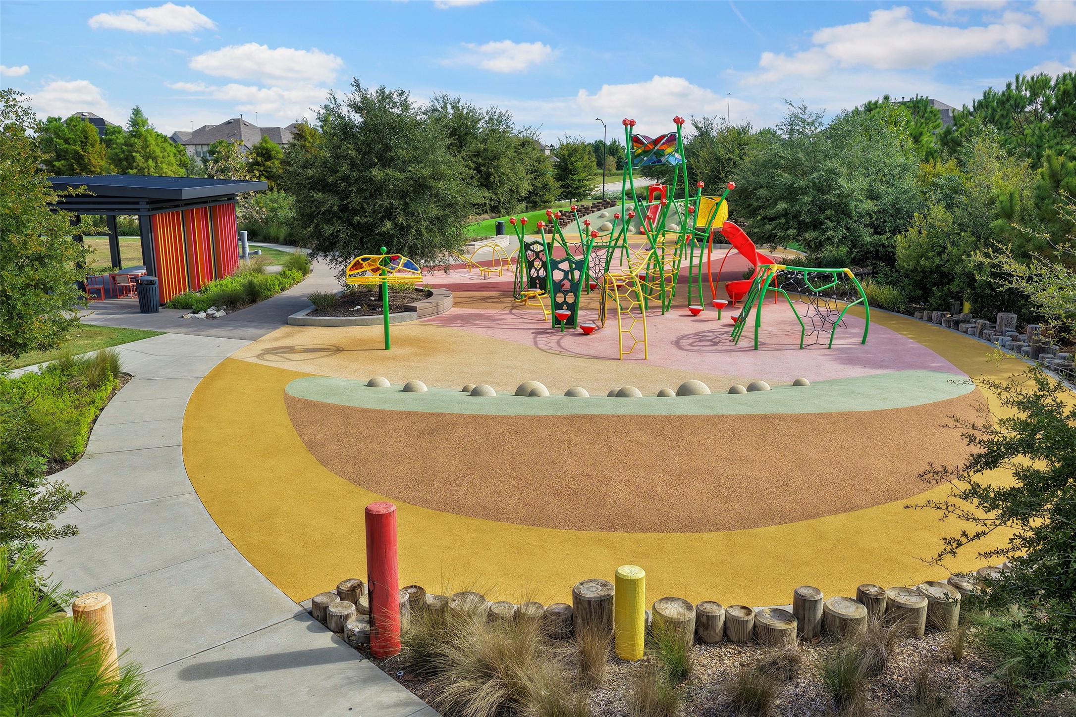 Community playground with plenty of space for outdoor fun.