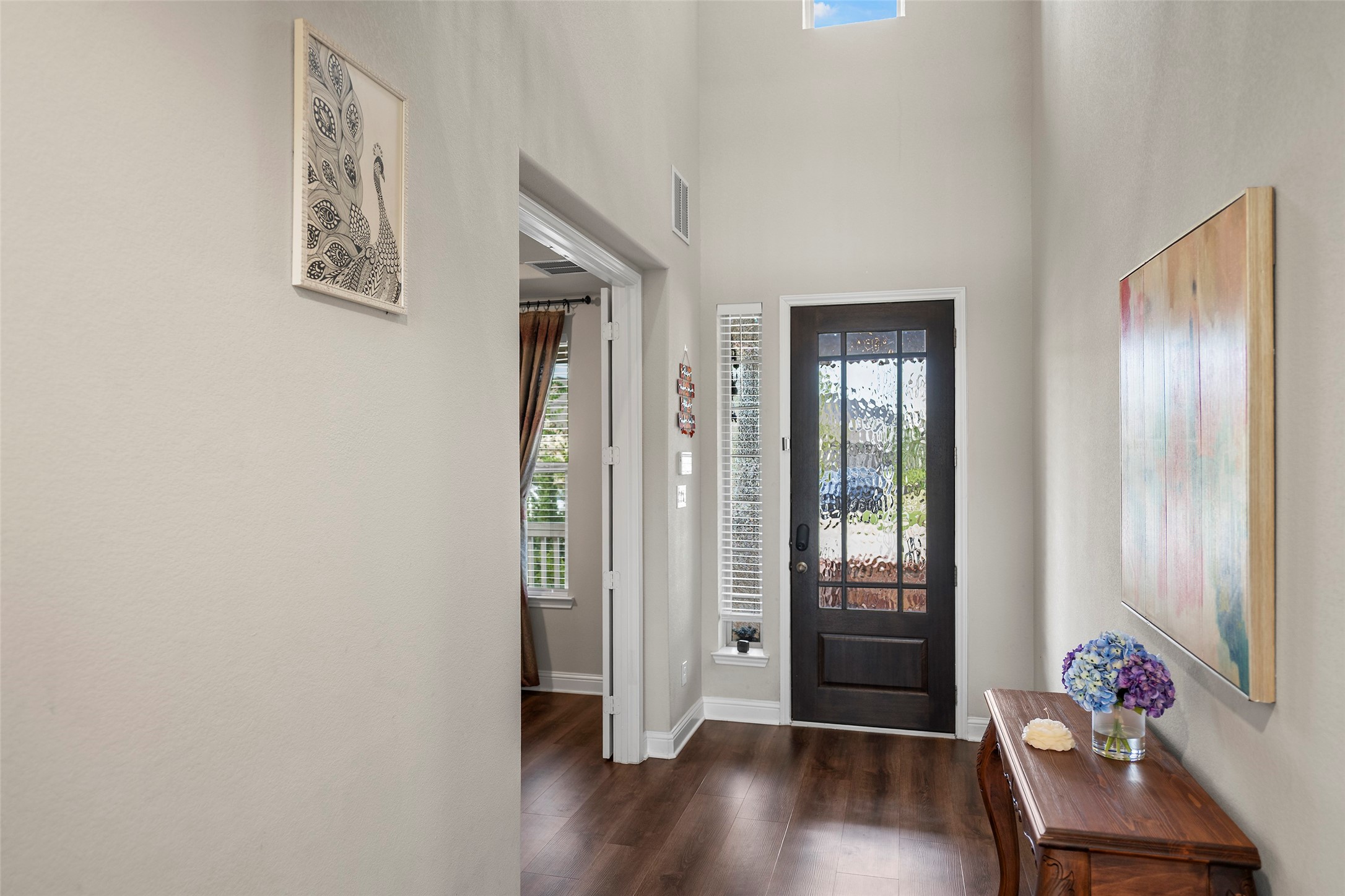 Bright entryway offering a warm welcome into the home.