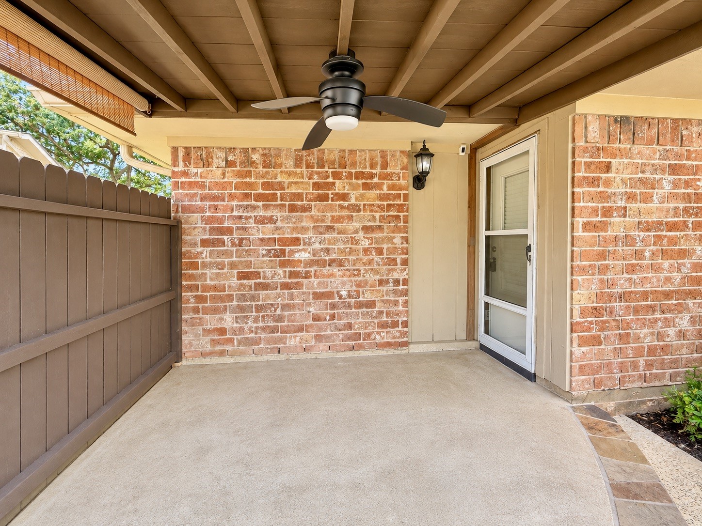 Enjoy the backyard under your private covered back patio
